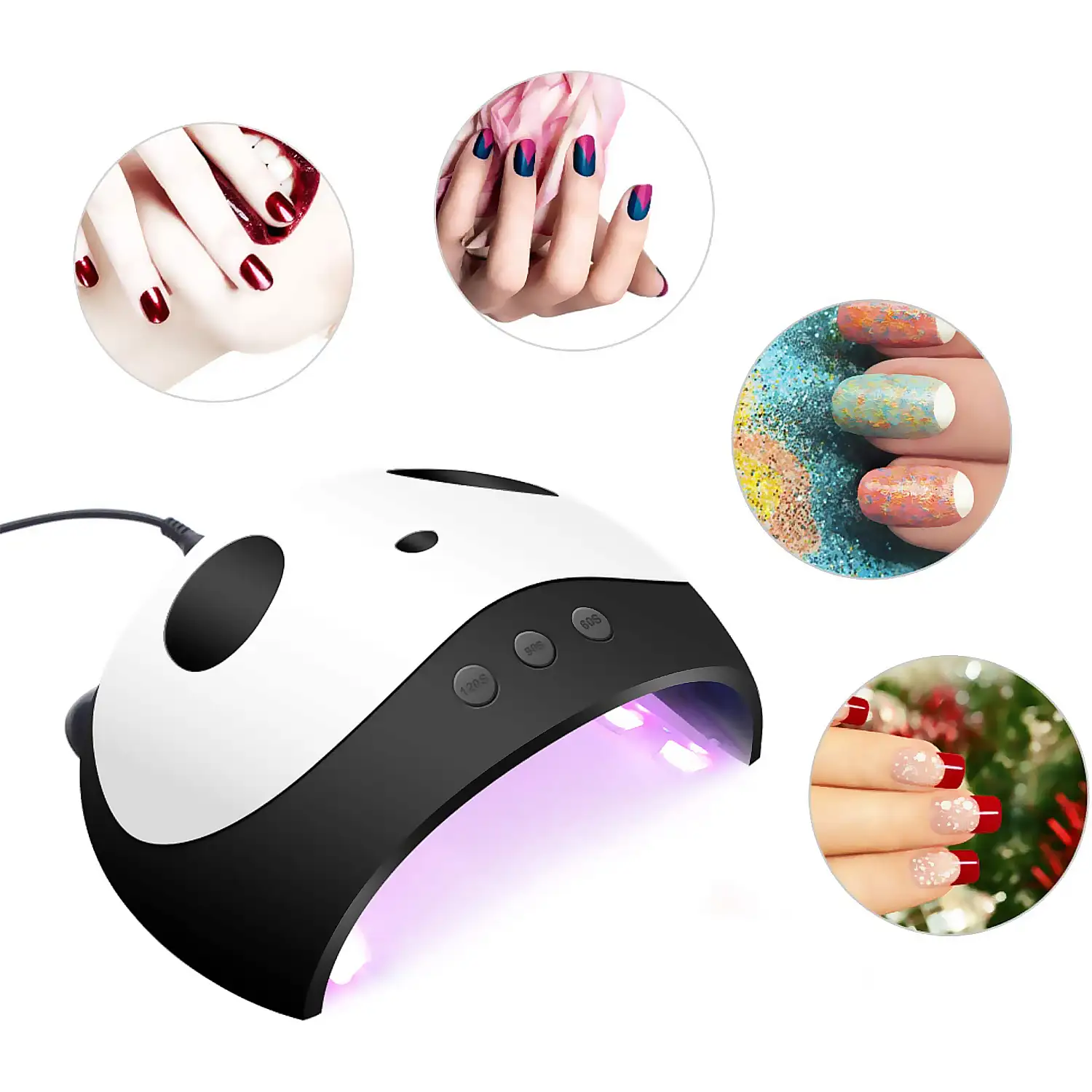 Mini lámpara de uñas 36W LED secador de uñas inteligente, adecuado para cualquier tipo de piel.