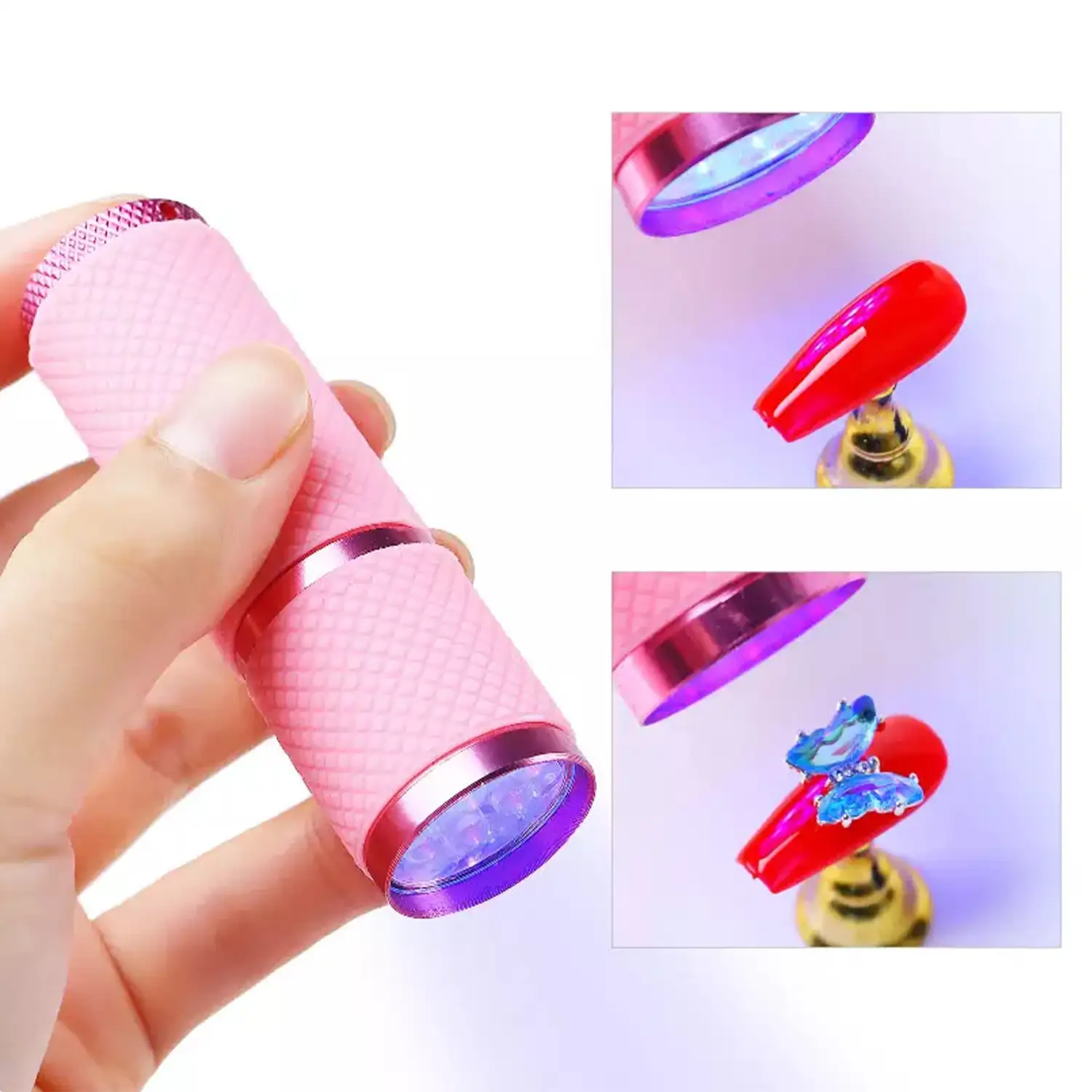 Lámpara de curado de uñas portátil, con 9 bombillas LED.