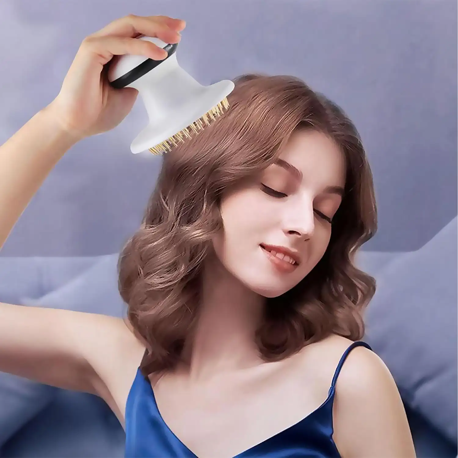 Peine eléctrico vibrador masajeador, especial para cuero cabelludo.