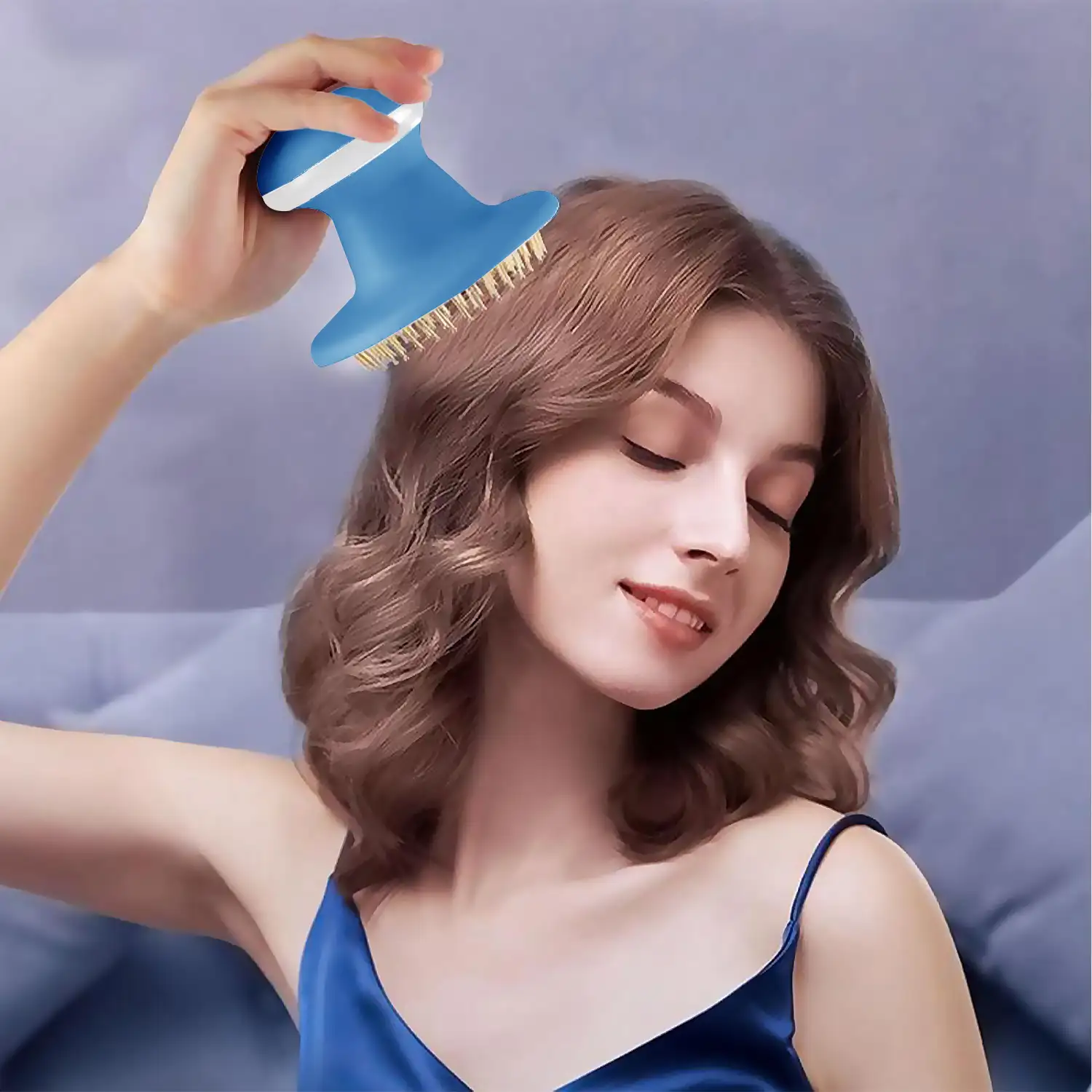 Peine eléctrico vibrador masajeador, especial para cuero cabelludo.