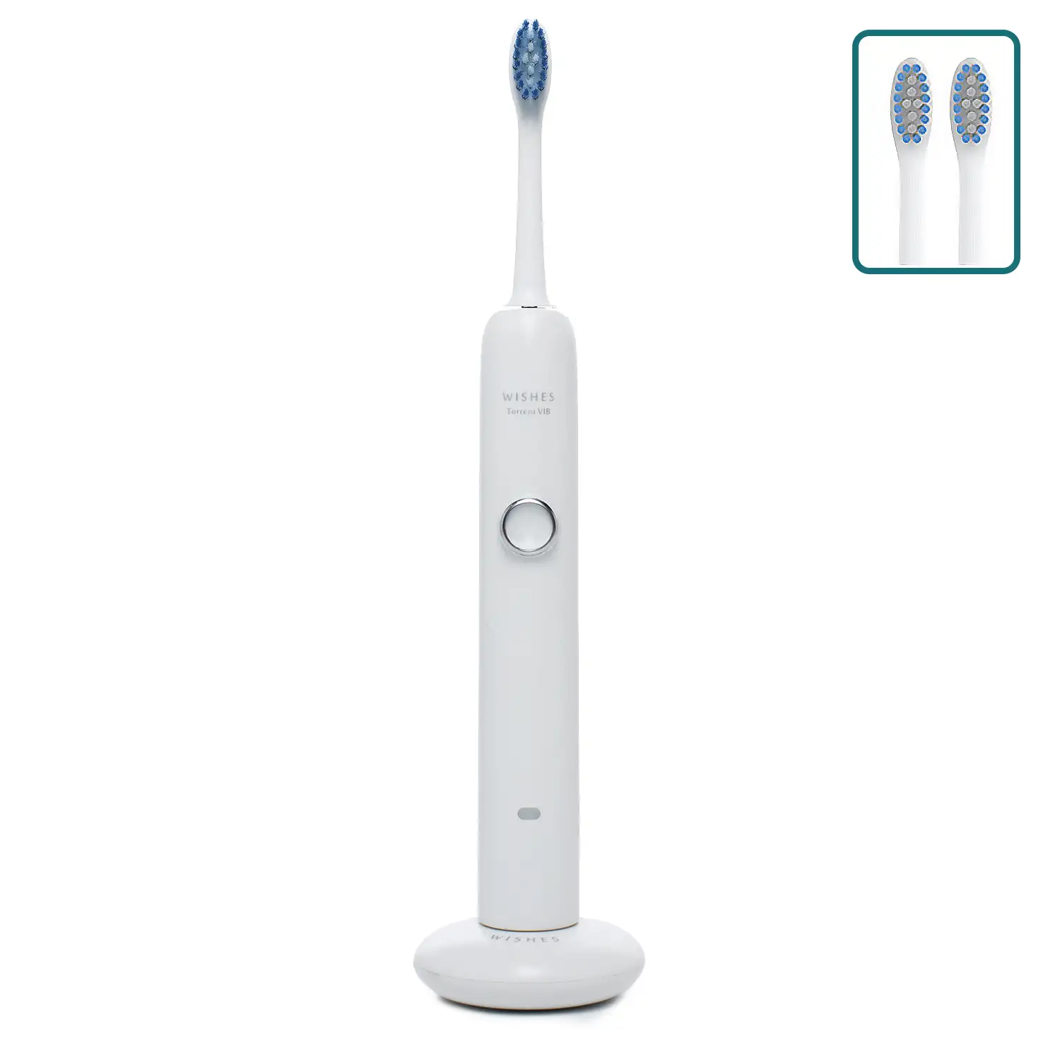 Cepillo de dientes eléctrico con batería recargable y cabezal. Carga inalámbrica inductiva.