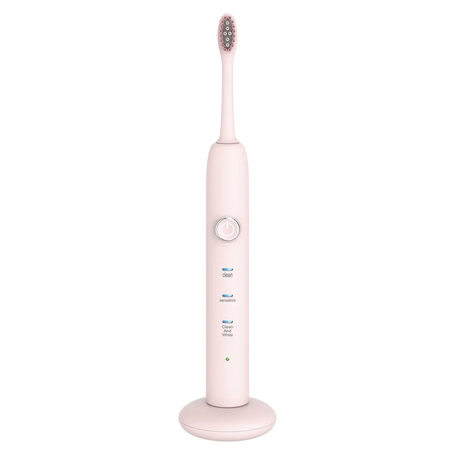 Cepillo de dientes eléctrico con batería recargable y cabezal. 3 modos de uso. Carga inalámbrica inductiva.