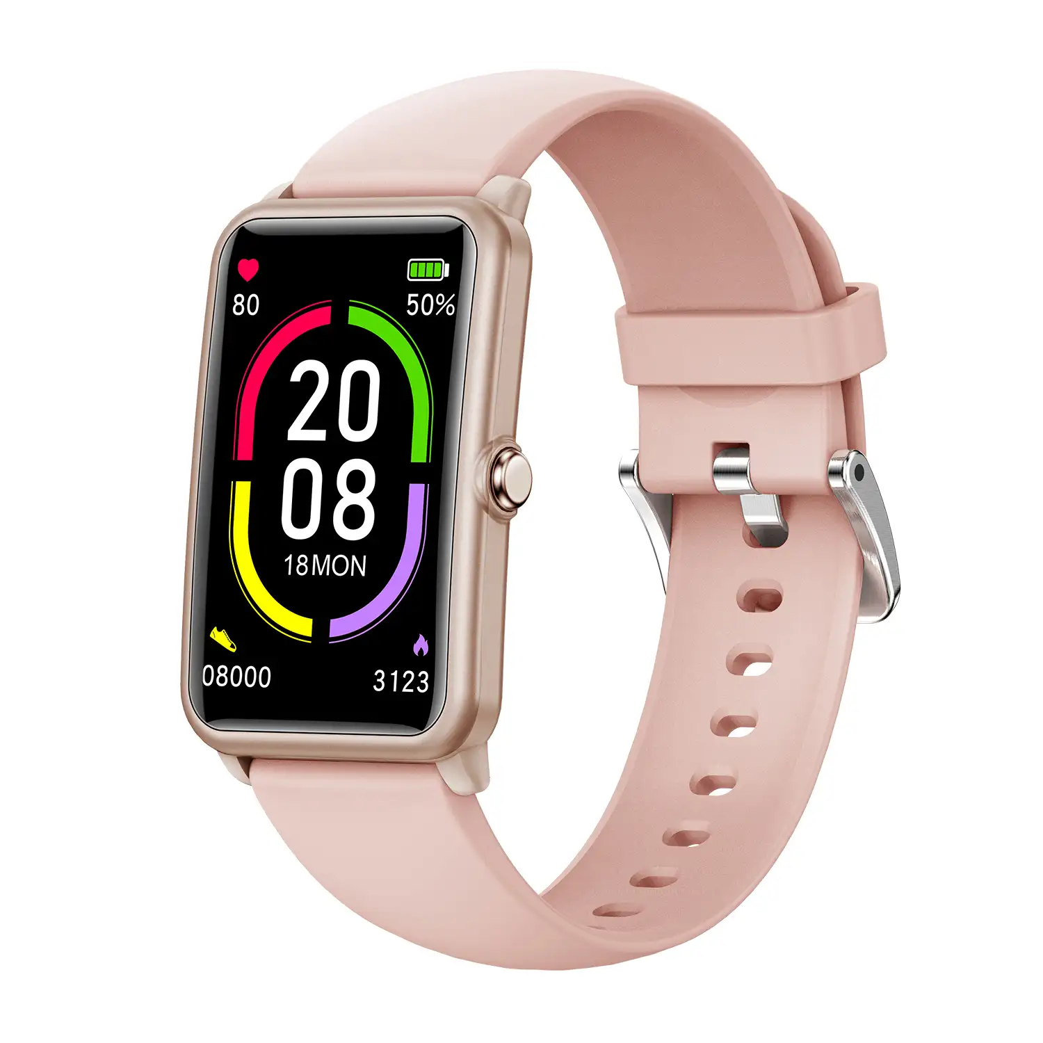 Brazalete inteligente H86B con monitor de tensión y cardiaco. Varios modos deportivos, sumergible, notificaciones de apps.