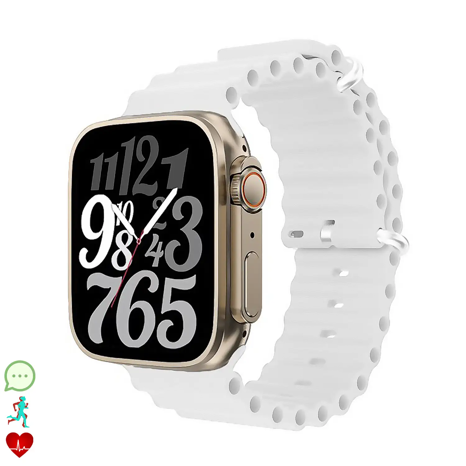 Smartwatch TRAIL S con monitor de oxígeno en sangre y tensión, notificaciones de Apps, pantalla de 1,83. Correa Sea band.