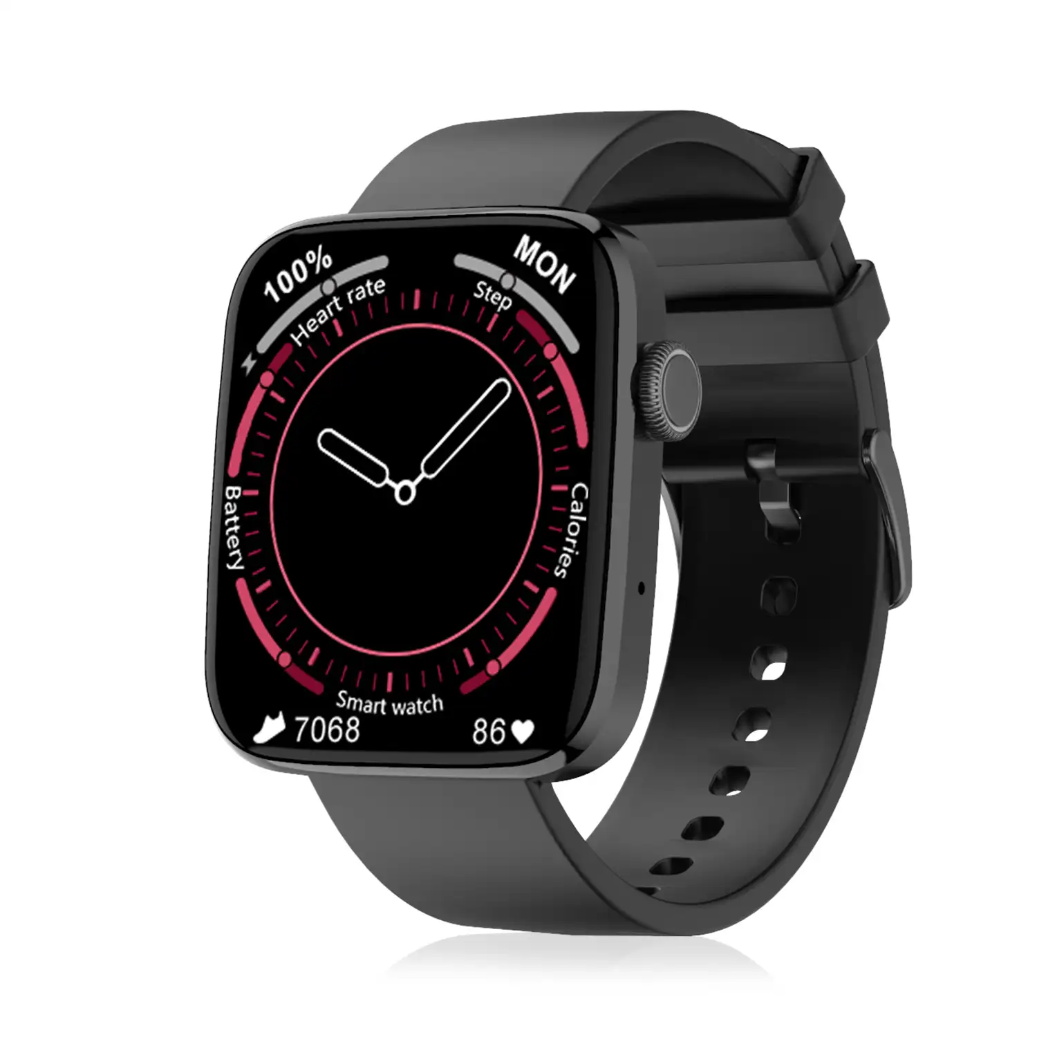 Smartwatch DT1 con corona giratoria inteligente, monitor de tensión y O2 en sangre; 11 modos multideportivos. Fondos personalizables.