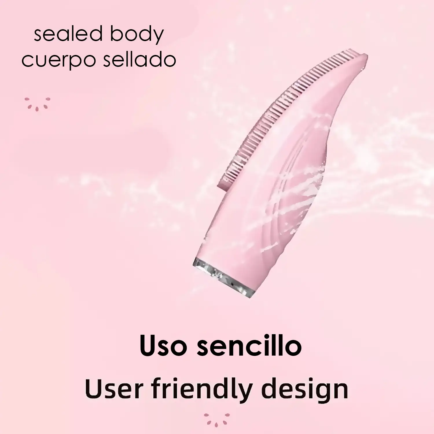 Limpiador facial eléctrico con batería recargable. 15 intensidades, modo masaje. Tratamiento del acné, limpieza profunda, limpiador de poros.