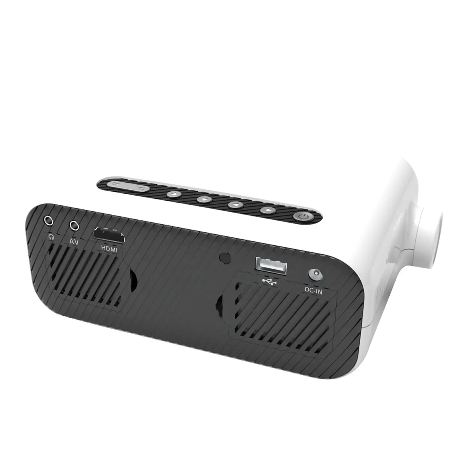 Proyector LCD YG330 Wifi, 1024px, duplicación de pantalla para iOS y Android. Conexión USB, HDMI y AV. De 35 a 200 pulgadas, 1800 lm. Con mando a distancia.