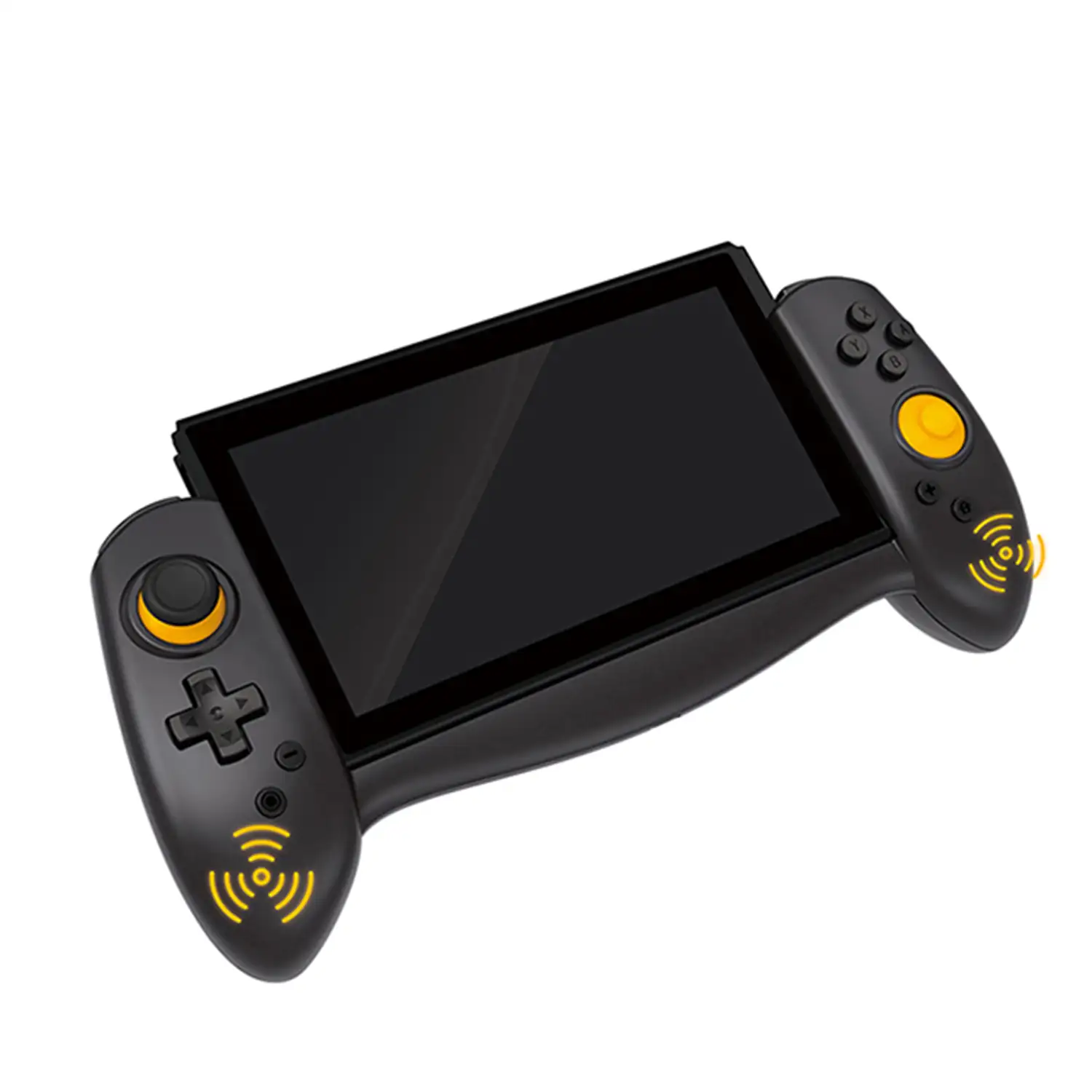 Mando Grip TNS-18133C compatible con Nintendo Switch. Conexión auto, alta ergonomía, motores de vibración, sensores giroscópicos.