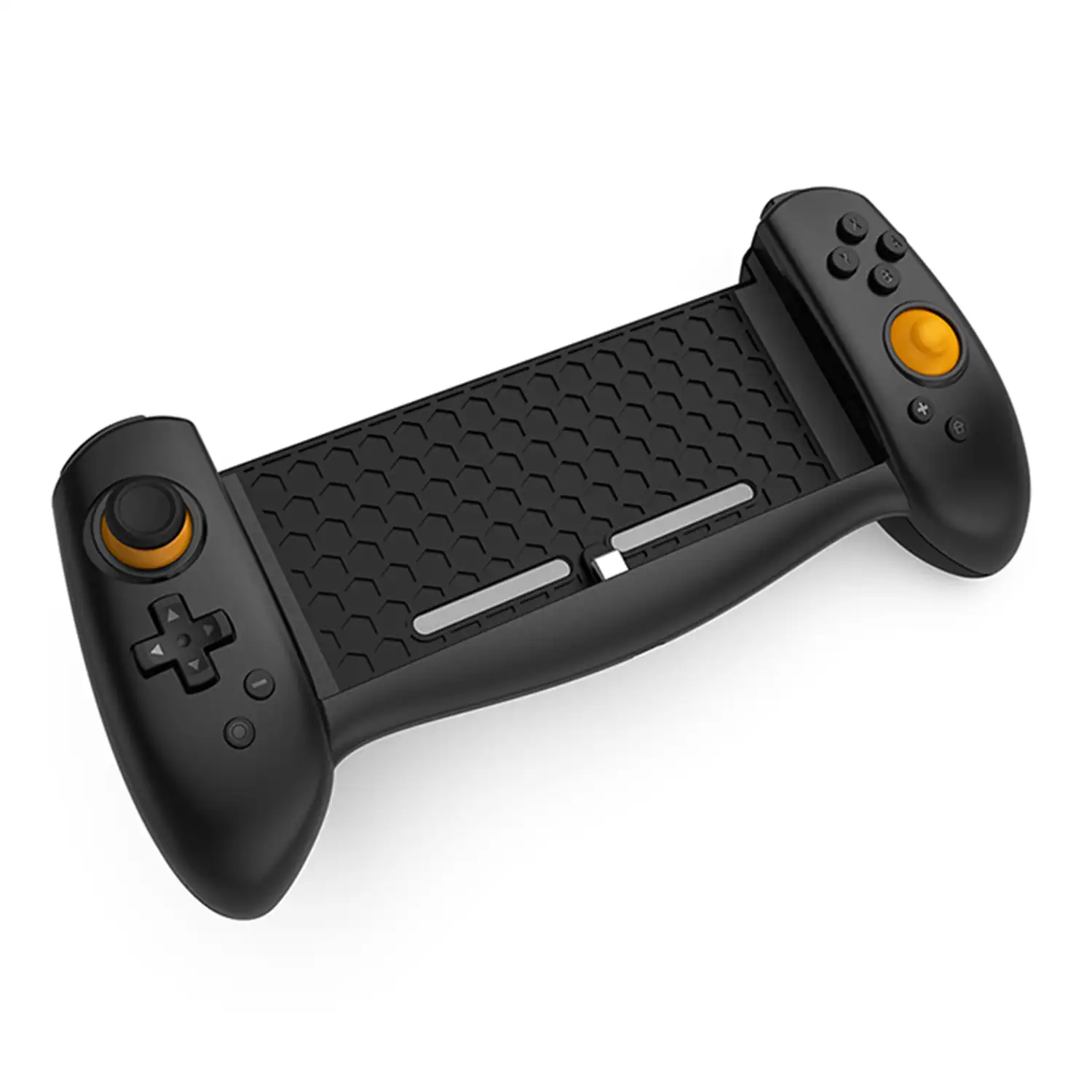 Mando Grip TNS-18133C compatible con Nintendo Switch. Conexión auto, alta ergonomía, motores de vibración, sensores giroscópicos.