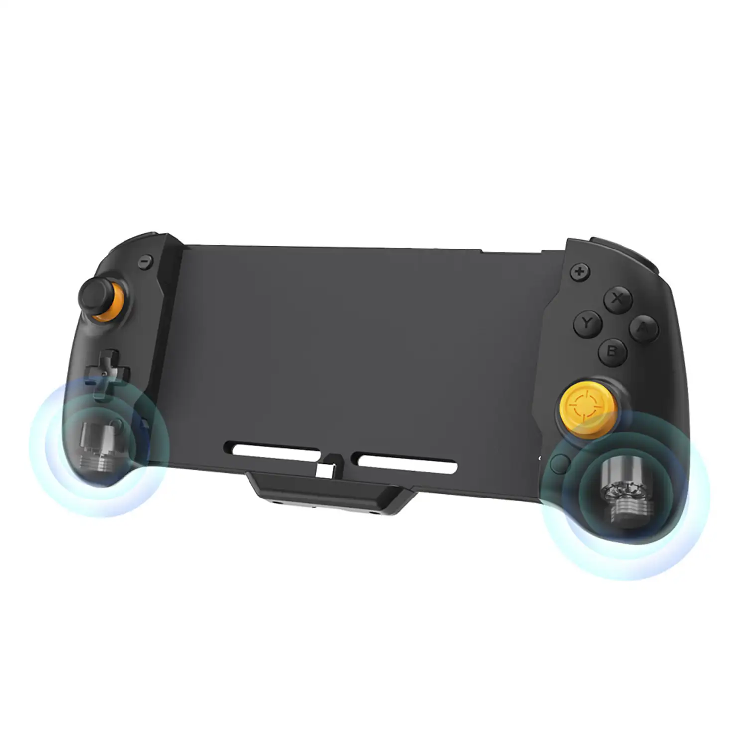 Mando Grip TNS-19252C compatible con Nintendo Switch. Motores de vibración, sensores giroscópicos, alta ergonomía. Incluye funda semirígida.