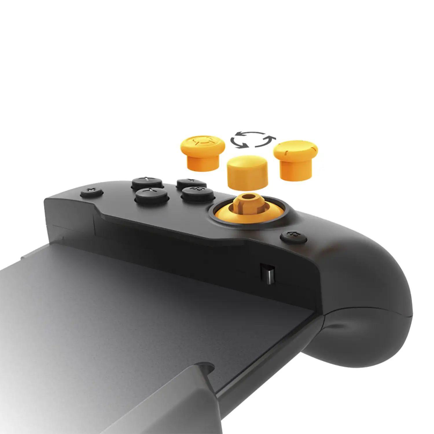 Mando Grip TNS-19252C compatible con Nintendo Switch. Motores de vibración, sensores giroscópicos, alta ergonomía. Incluye funda semirígida.