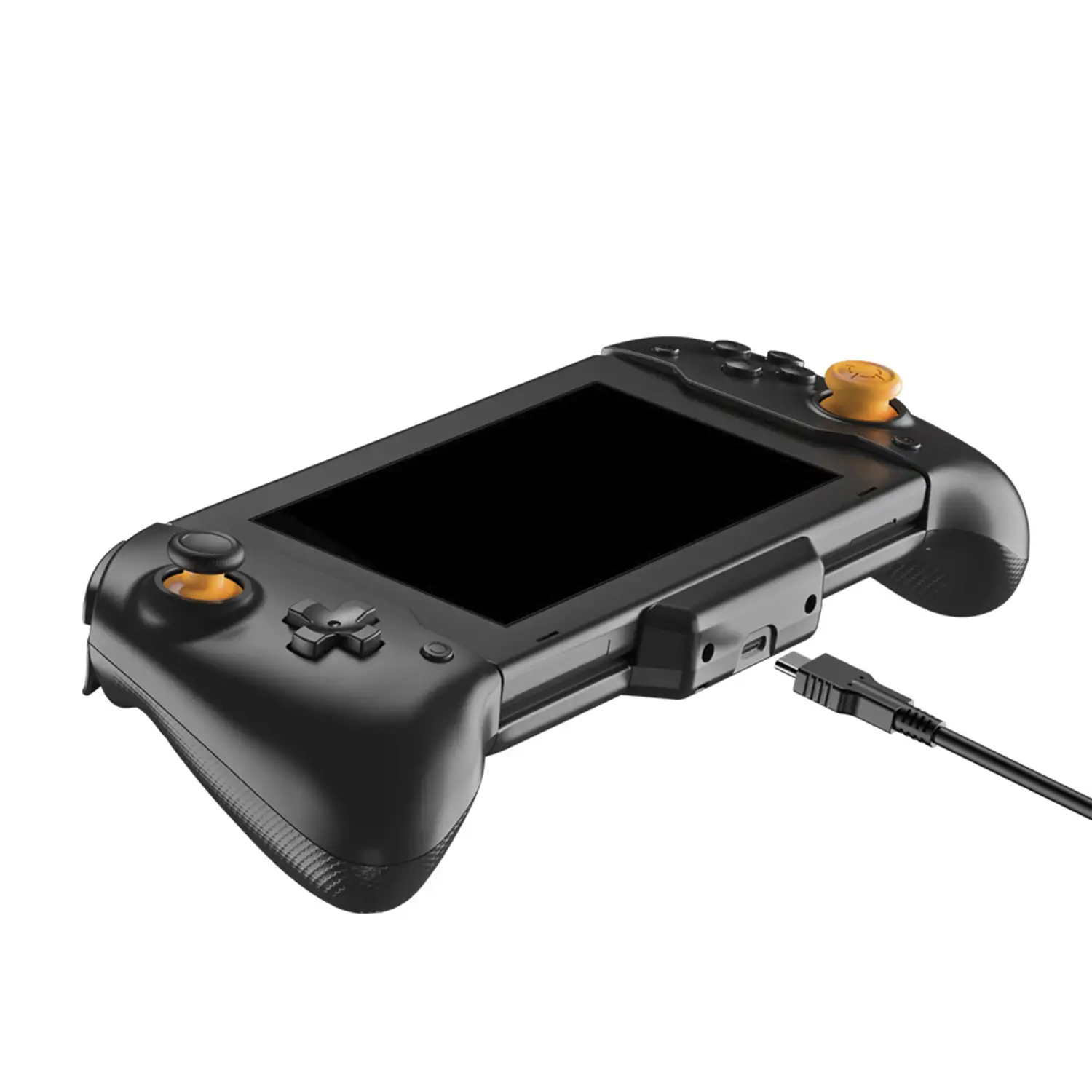 Mando Grip TNS-19252C compatible con Nintendo Switch. Motores de vibración, sensores giroscópicos, alta ergonomía. Incluye funda semirígida.