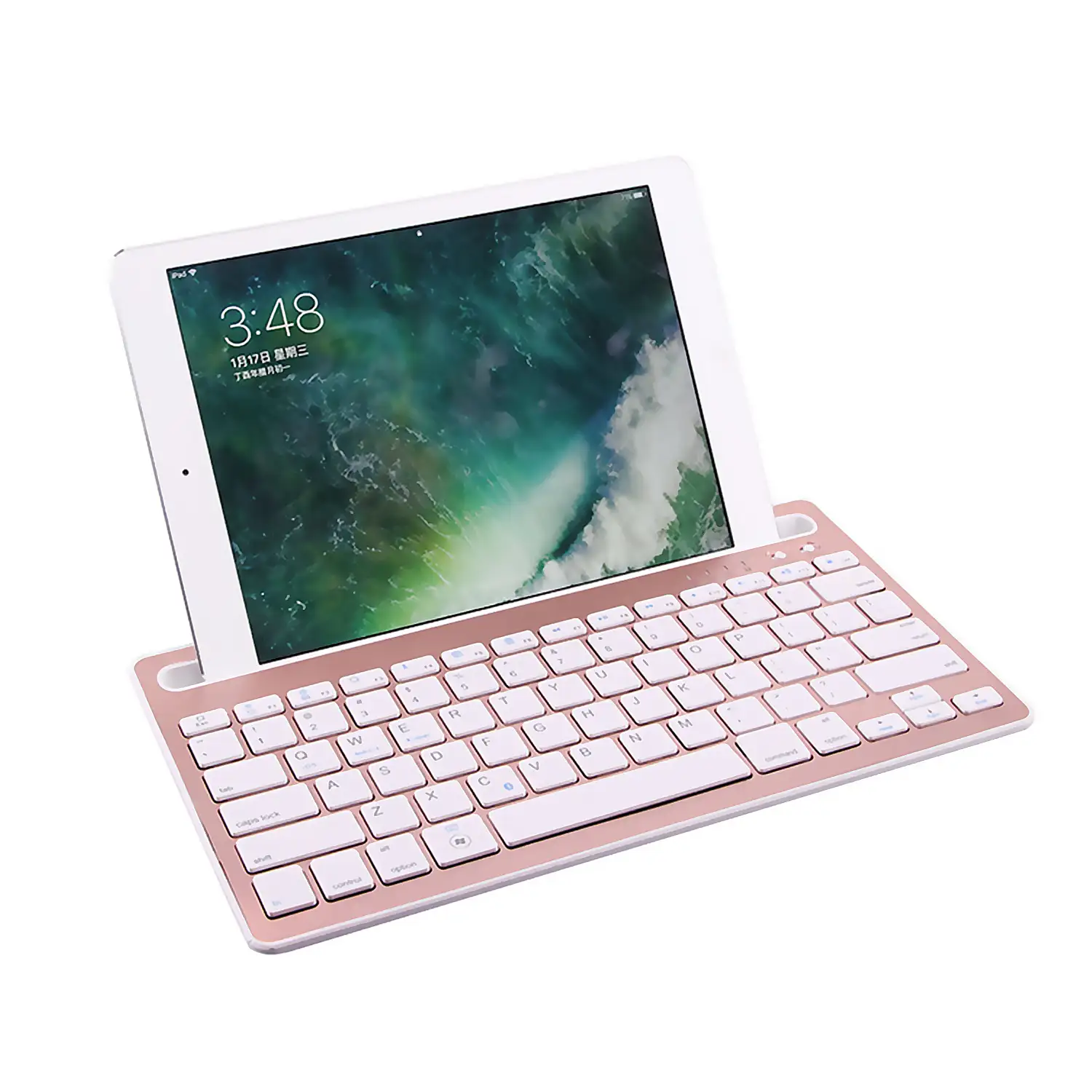 Teclado 608 Bluetooth 3 plegable con soporte