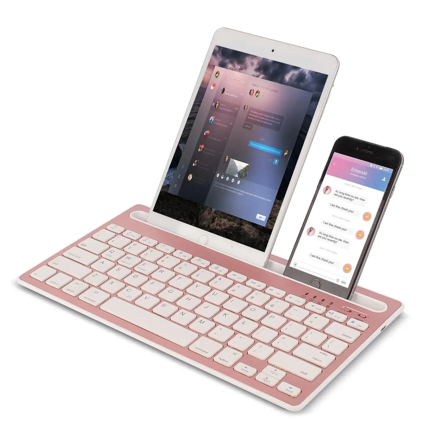 Teclado 608 Bluetooth 3 plegable con soporte