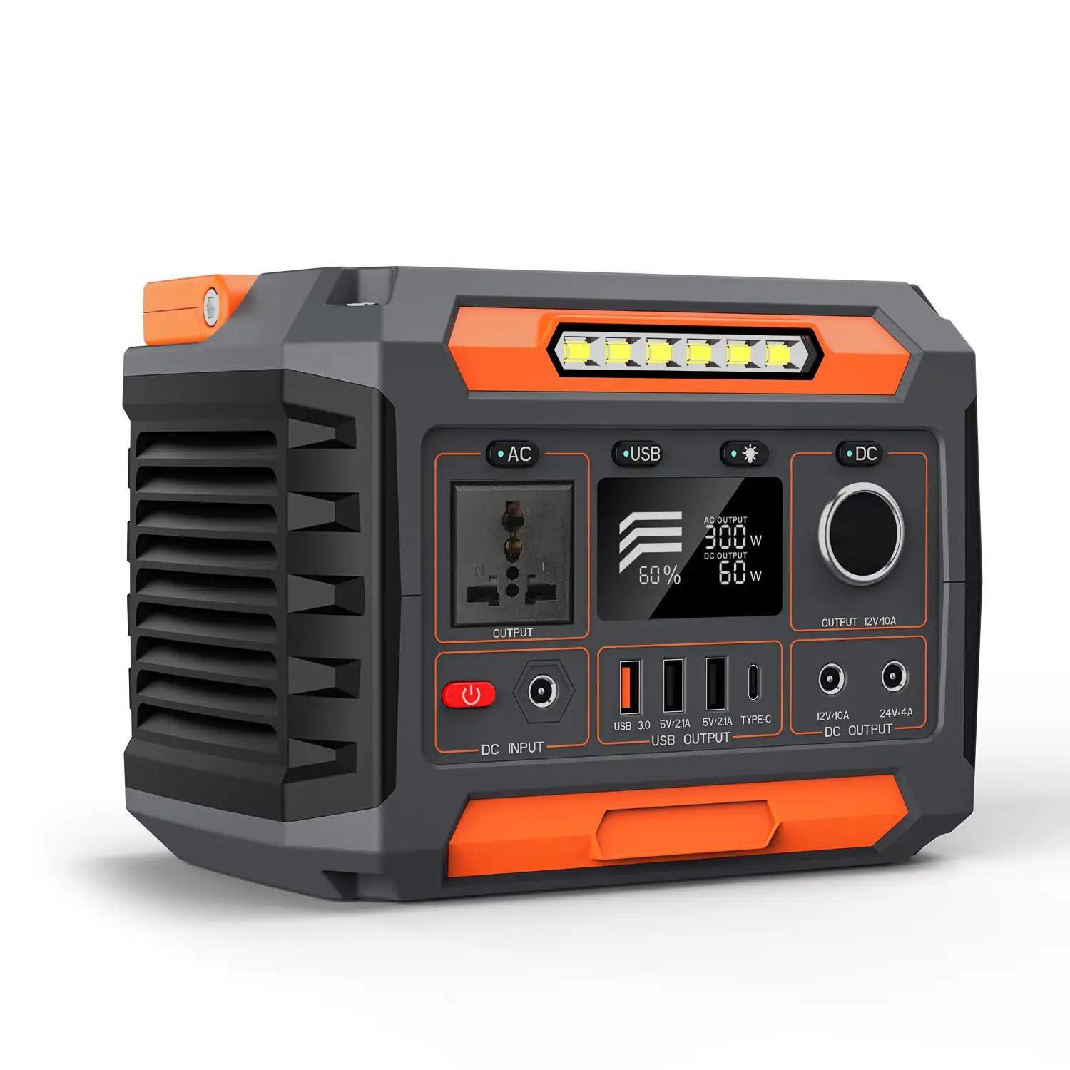Estación de energía portátil A3B, 300W, 15V / 3A. Tamaño: 21x15.5x16.5cm; 3,1kg.