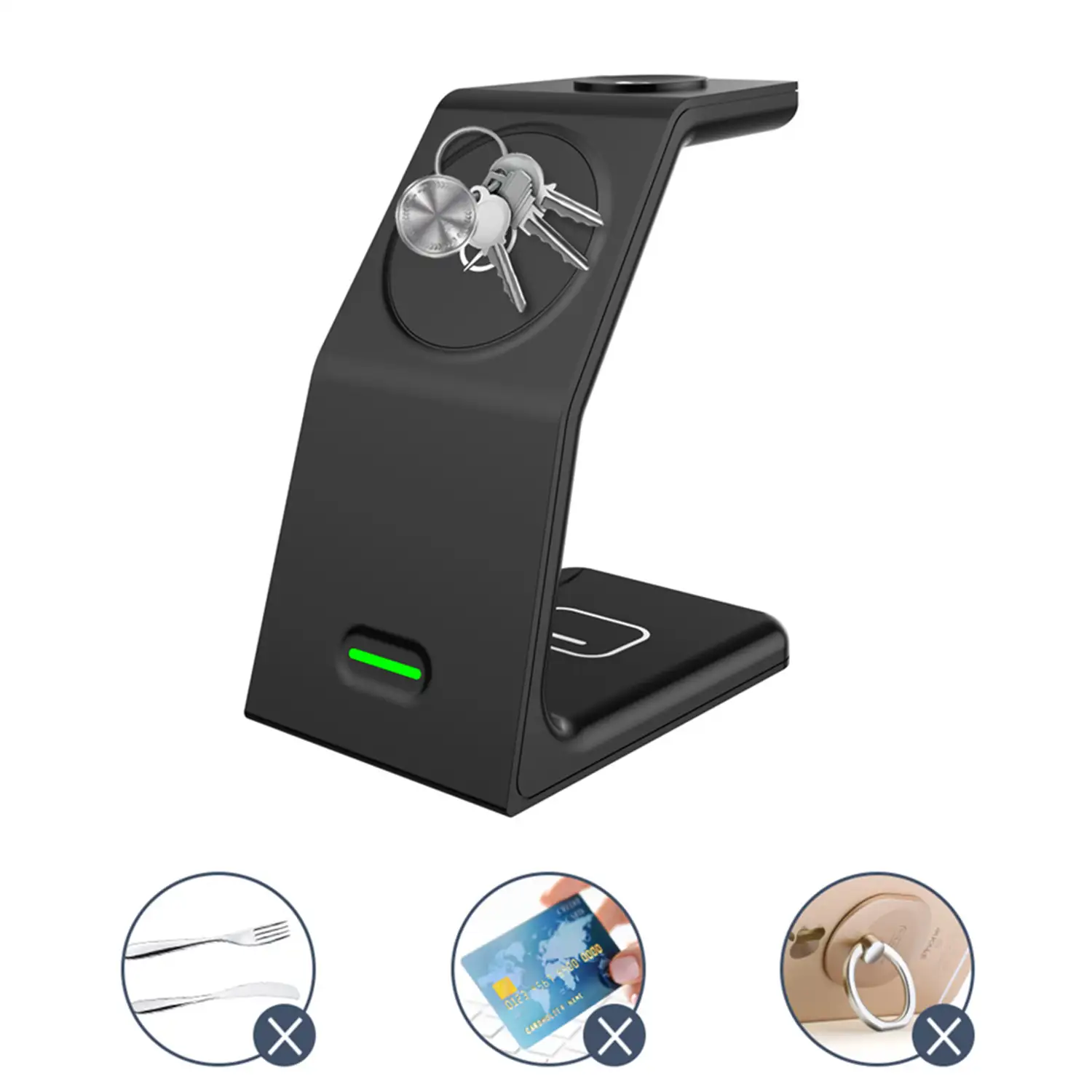 Cargador inalámbrico J-W23 magnético 3 en 1, 15W. Compatible con Magsafe. Base de carga para Apple Watch y auriculares Qi.