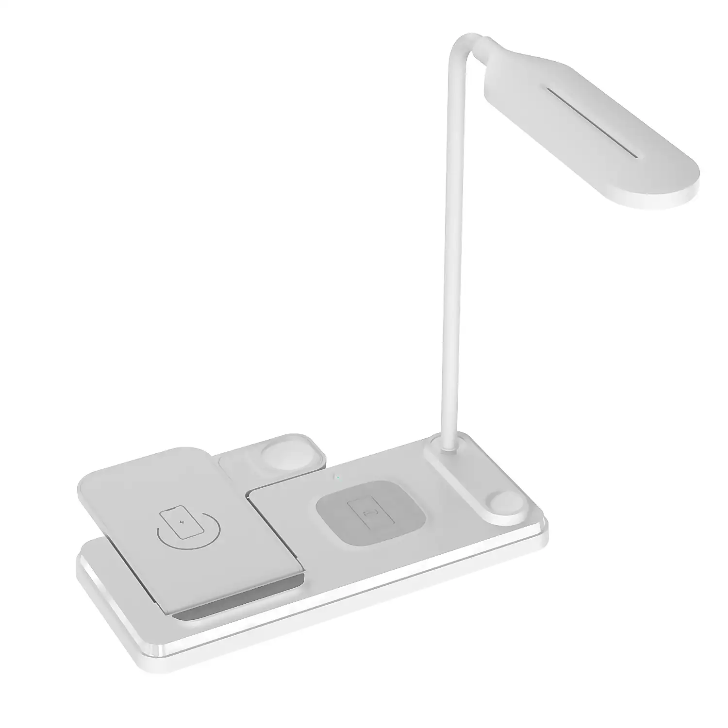 Cargador inalámbrico 4 en 1: cargador inalámbrico Qi, cargador inalámbrico de auriculares, cargador de Apple Watch y lámpara led.