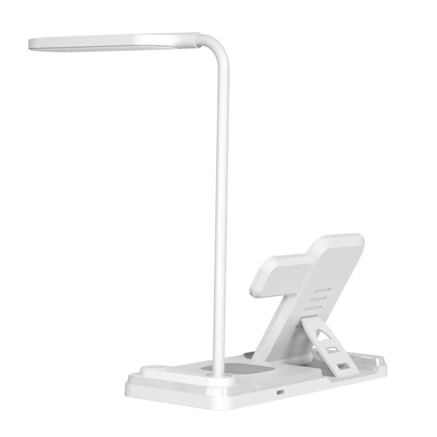 Cargador inalámbrico 4 en 1: cargador inalámbrico Qi, cargador inalámbrico de auriculares, cargador de Apple Watch y lámpara led.
