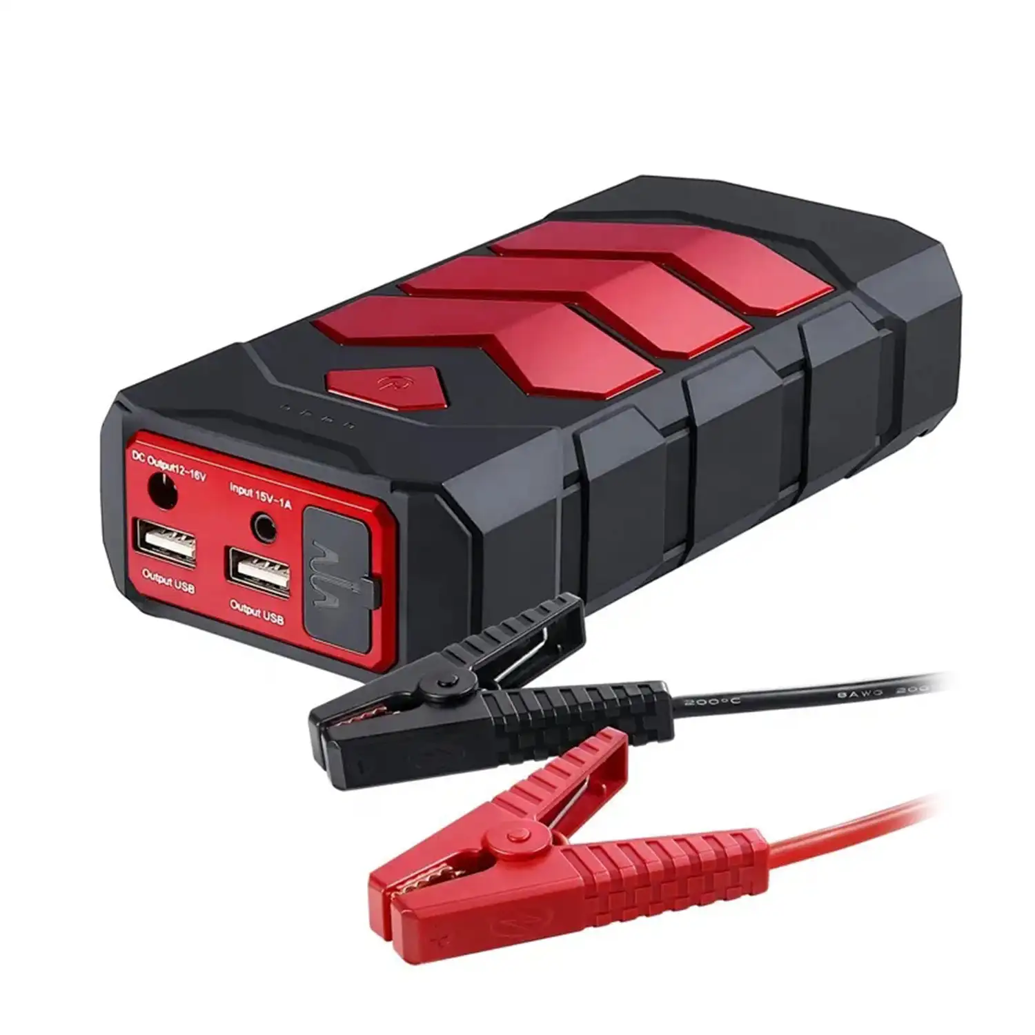 Powerbank de 20.000mAh con arrancador de coche de 12V. Vehículos gasolina hasta 5L y diesel 2.5L. Función de cargador para múltiples dispositivos.