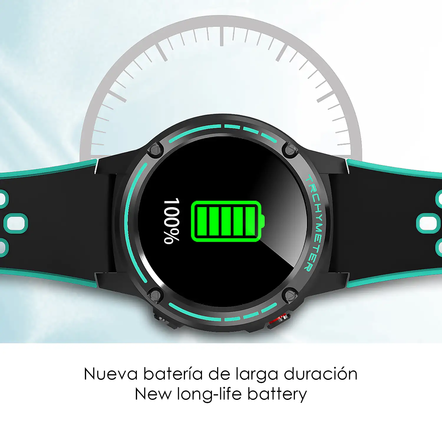 Smartwatch M6S. Funciones deportivas con seguimiento GPS. Brújula, barómetro y altímetro. SIM, monitor cardiaco, notificaciones de Apps.