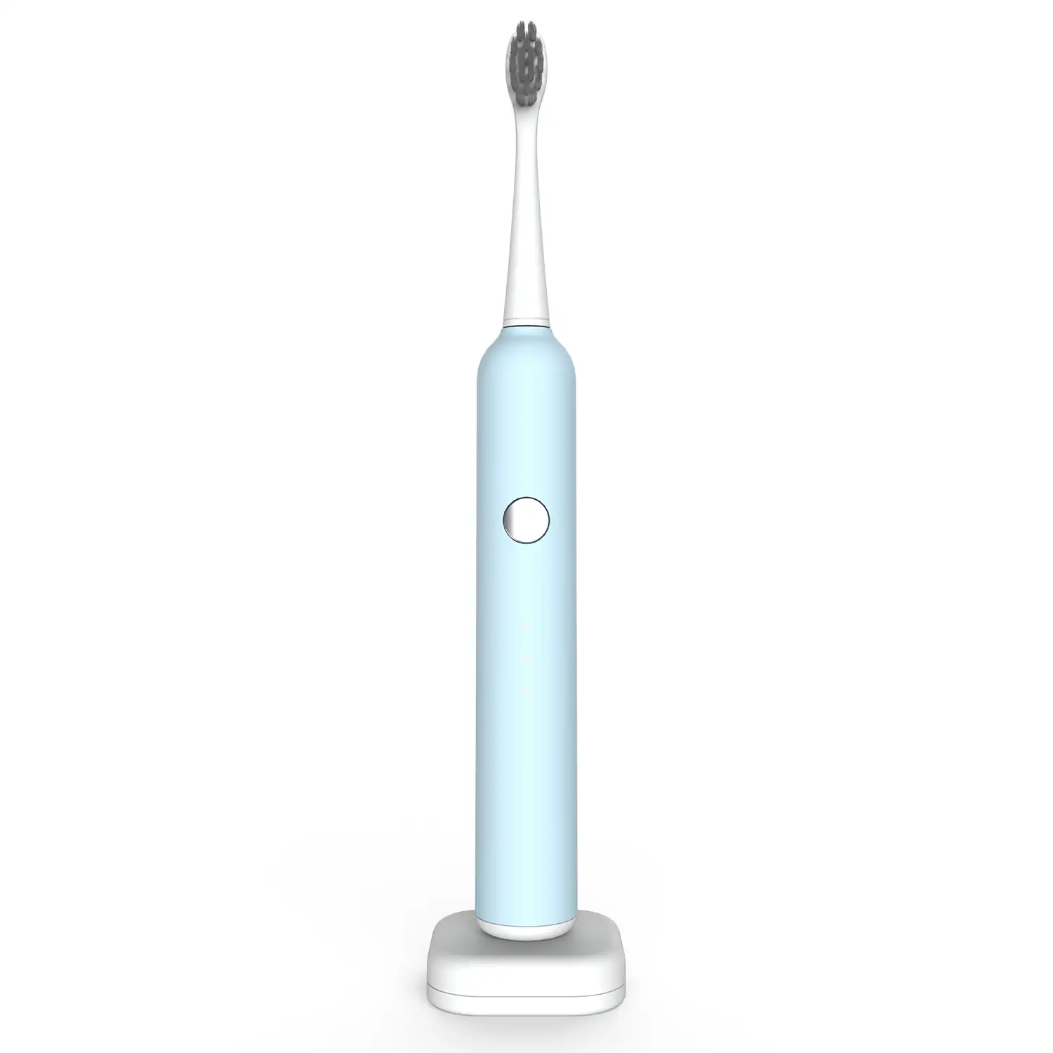 Cepillo de dientes eléctrico con batería recargable y 3 cabezales. Carga inalámbrica inductiva.