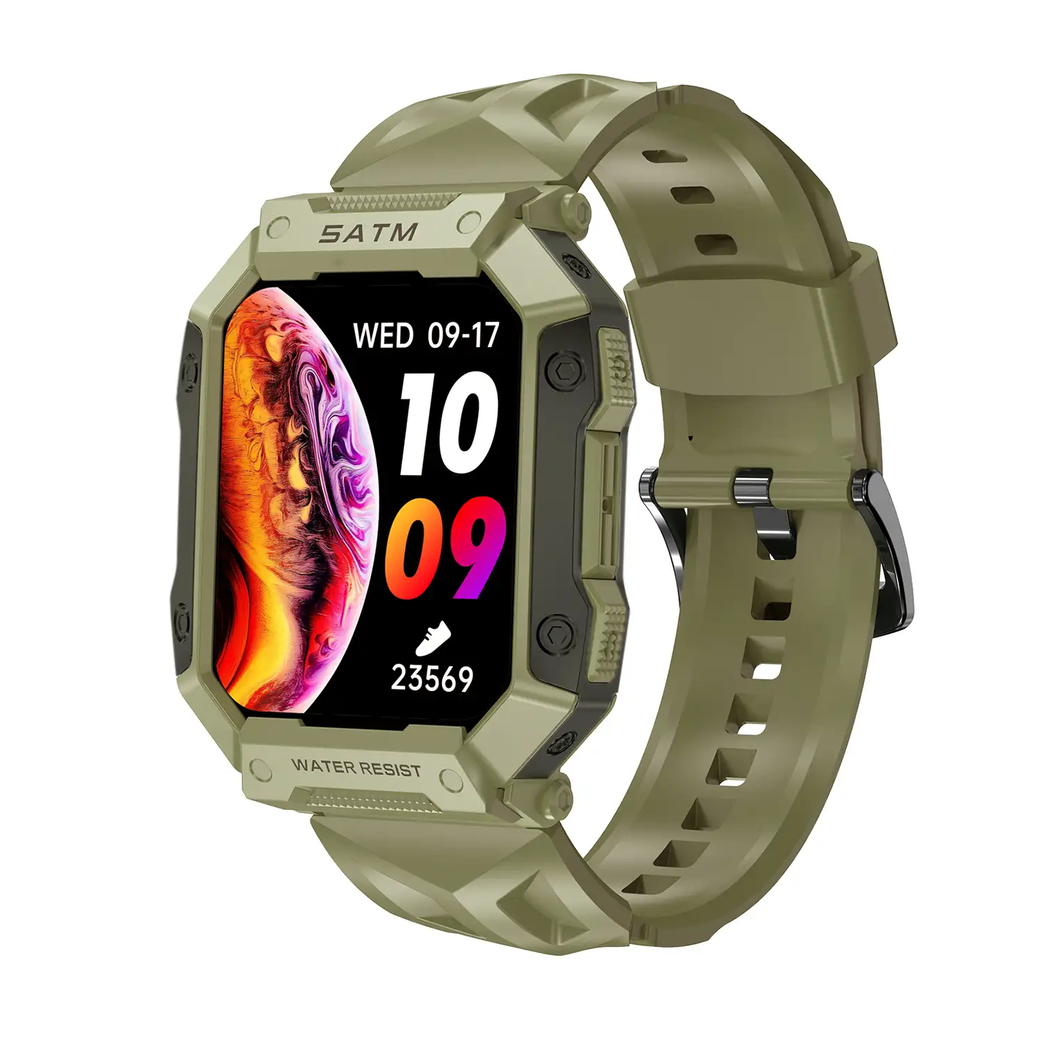 Smartwatch PG333 especial outdoor, sumergible 5 ATM, resistente al polvo e impactos. Con monitor cardíaco, tensión y de O2 en sangre.