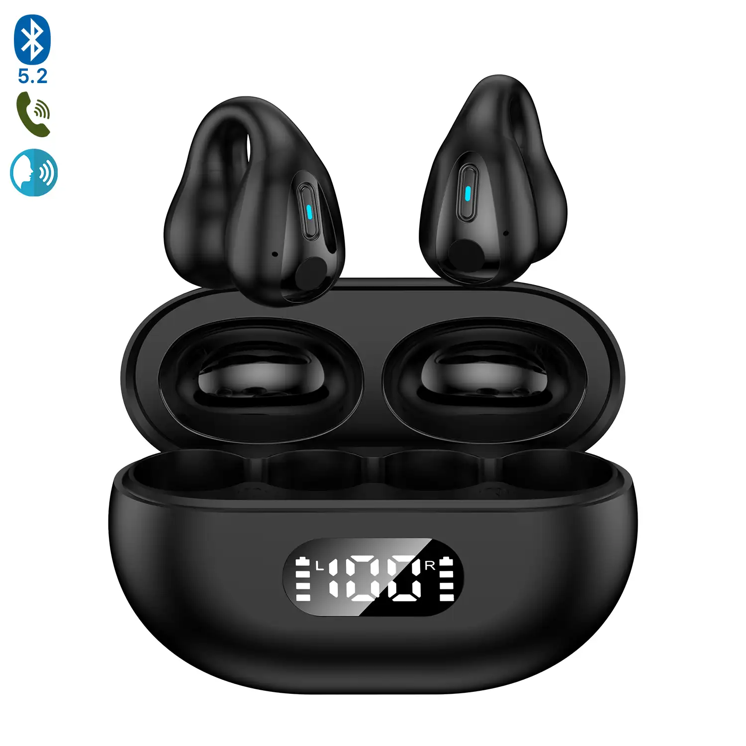 Auriculares TWS R15. Base de carga 300mAh.