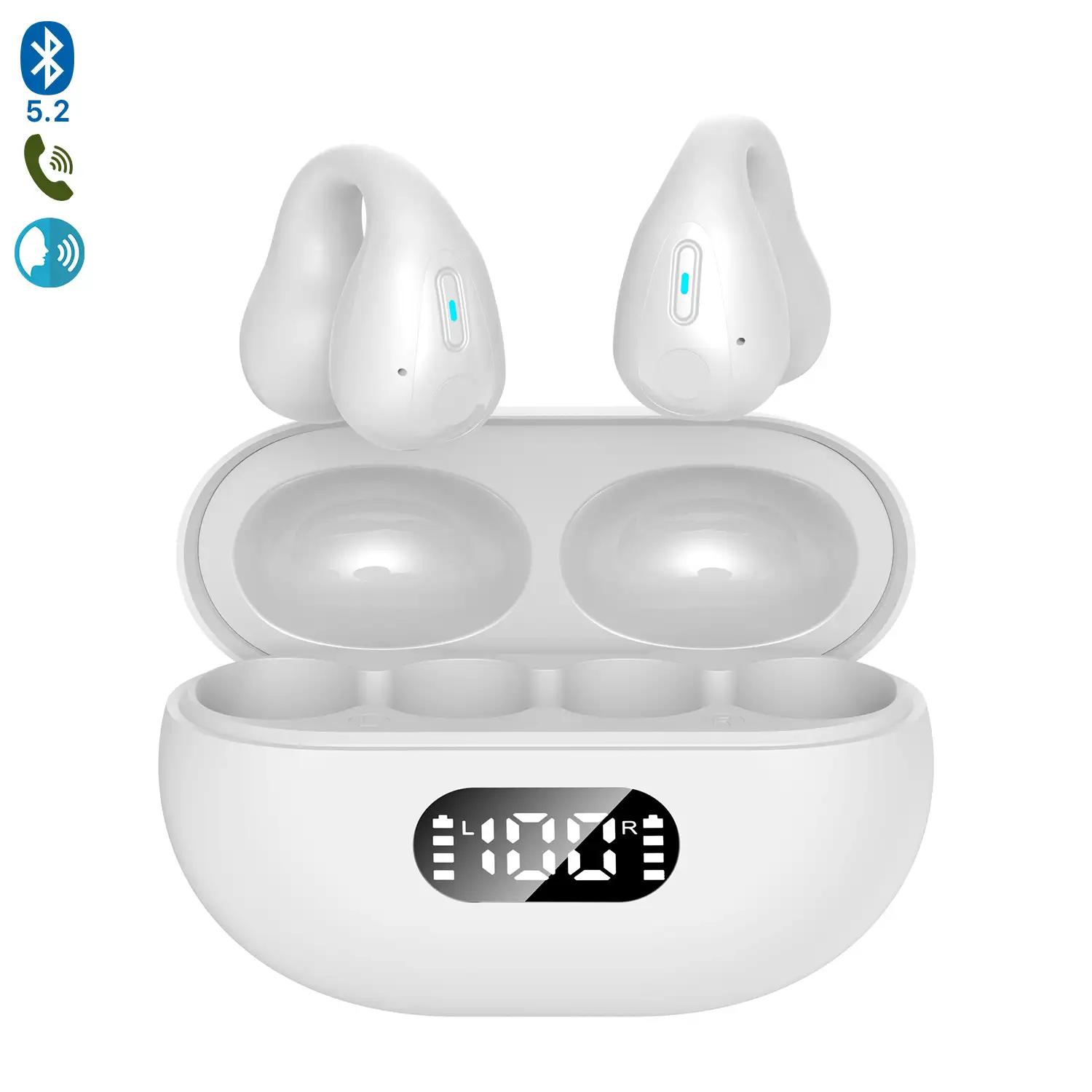 Auriculares TWS R15. Base de carga 300mAh.