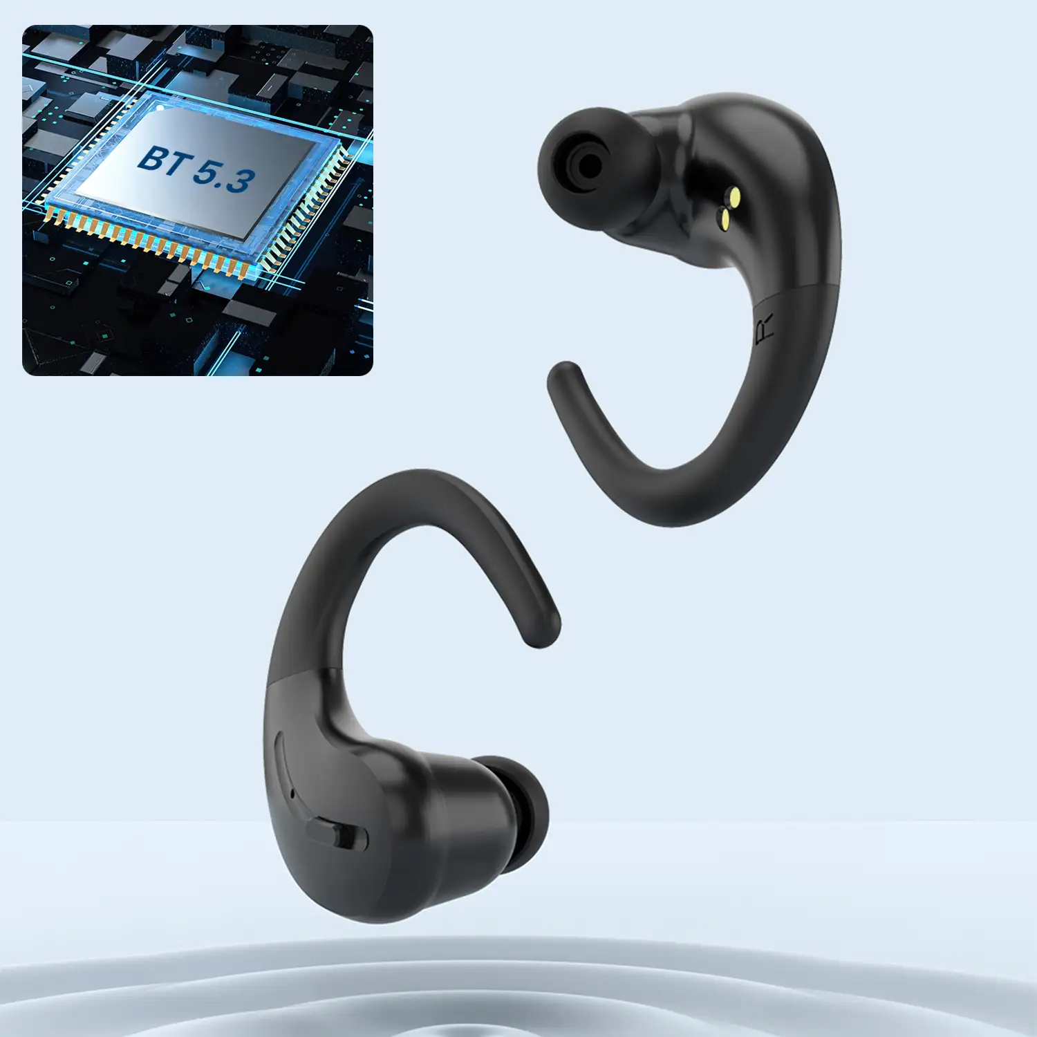 Auriculares TWS A8 con pantalla indicadora de carga. Base de carga 500mAh.
