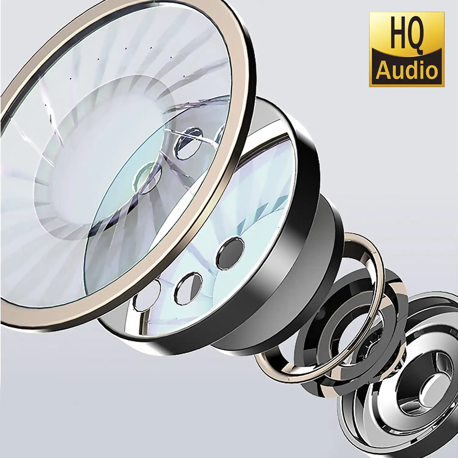 Auriculares TWS D32 con pantalla indicadora de carga, con modo música y modo gaming de baja latencia. Base de carga transparente de 200mAh.