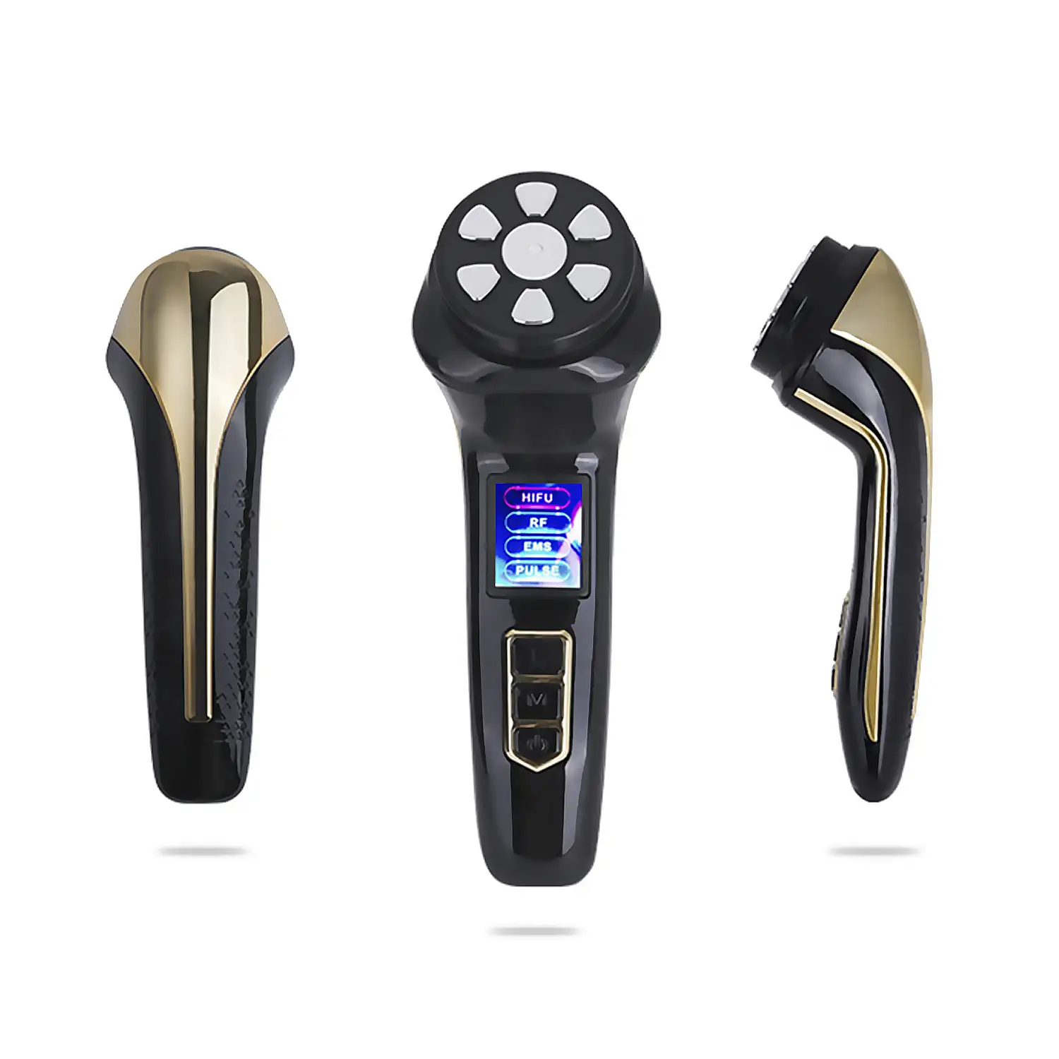 Instrumento de cuidado de la piel 4 en 1: EMS, radiofrecuencia, ultrasonidos, pulsos.