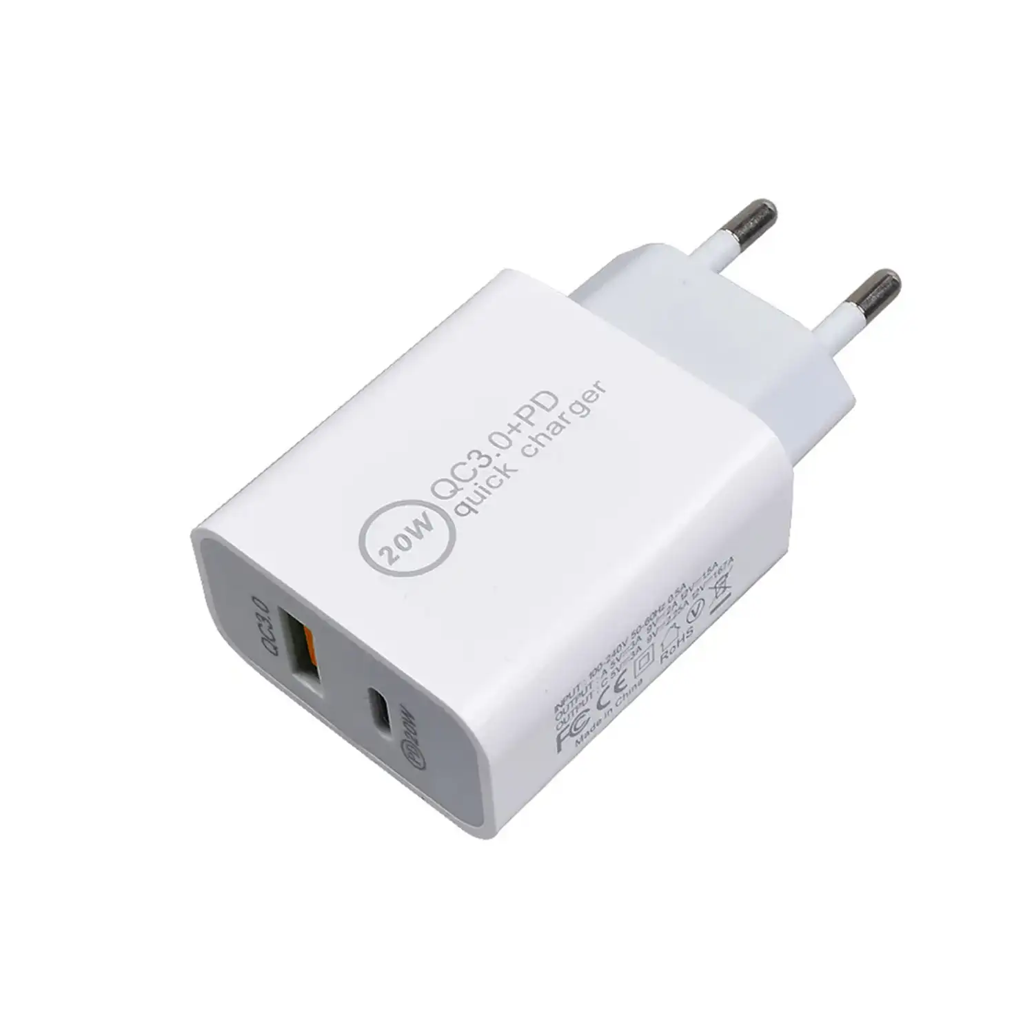 Cargador USB + USB-C PD20W