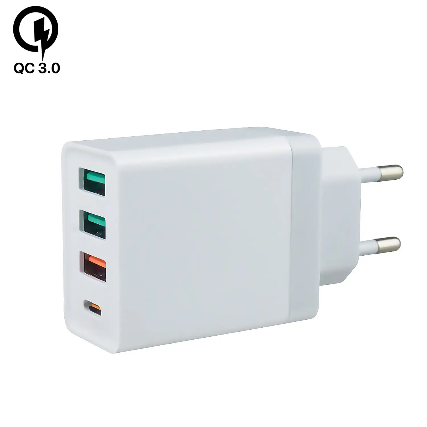 Cargador USB con doble puerto de 20 W + doble puerto de 2,4 A. Enchufe: US/EU