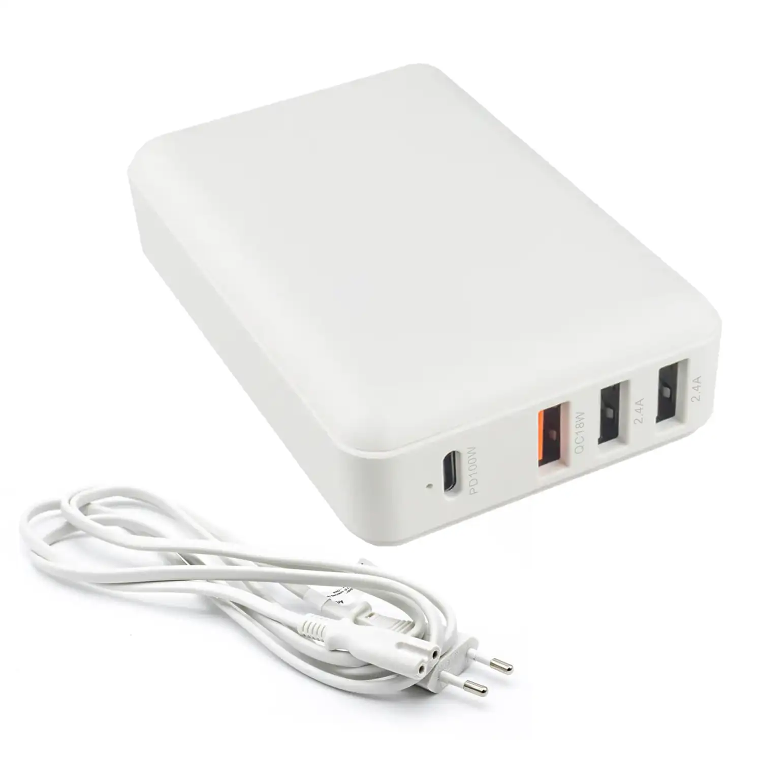 Cargador USB con salida PD100W + QC3.0 18W + doble salida 2.4A