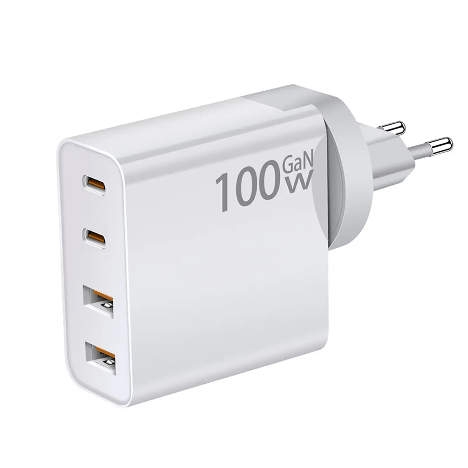 Cargador USB con salida PD100W + PD30 + doble QC3.0 18W. Enchufe US/EU.