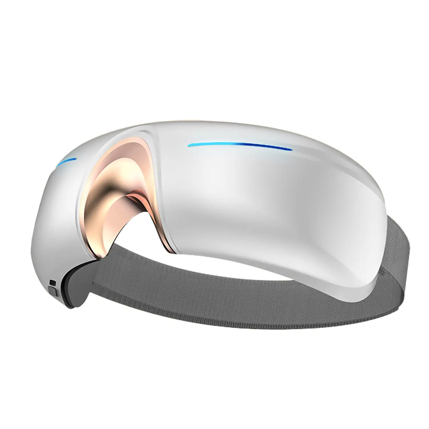 Masajeador ocular con 5 modos: protección ocular, vibración, descompresión, reposo y libre. Reproducción de música Bluetooth.