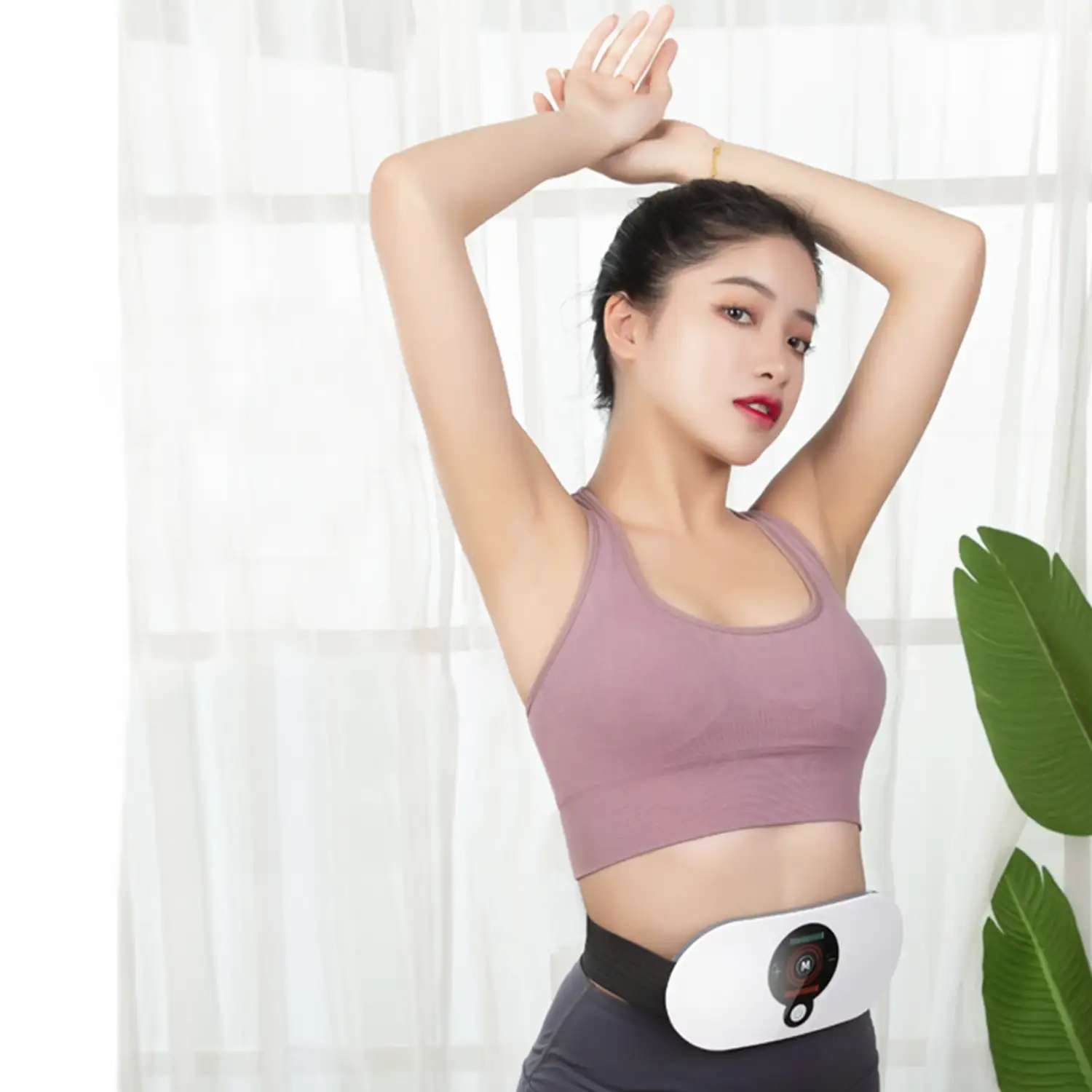 Masajeador lumbar, abdominal y core 9151 con modo calor y vibración.
