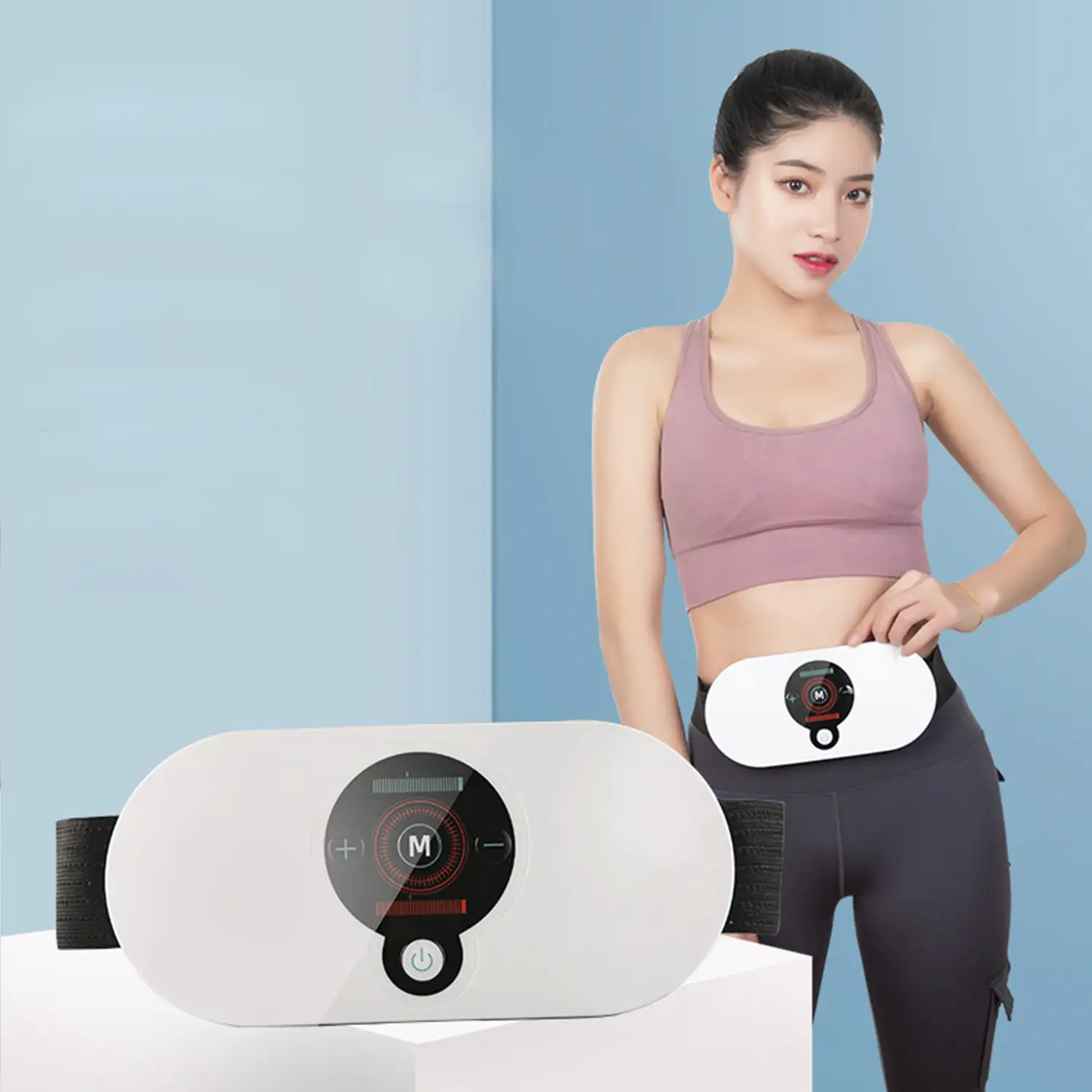 Masajeador lumbar, abdominal y core 9151 con modo calor y vibración.