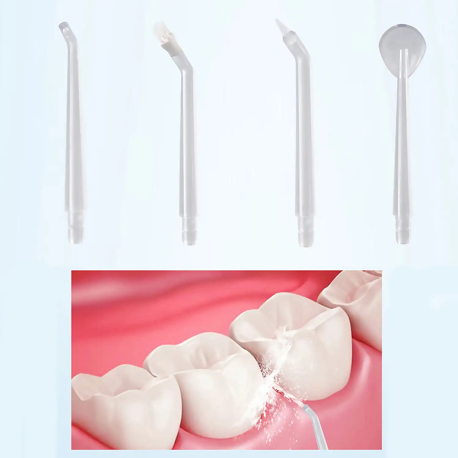 Irrigador bucal con 4 cabezales