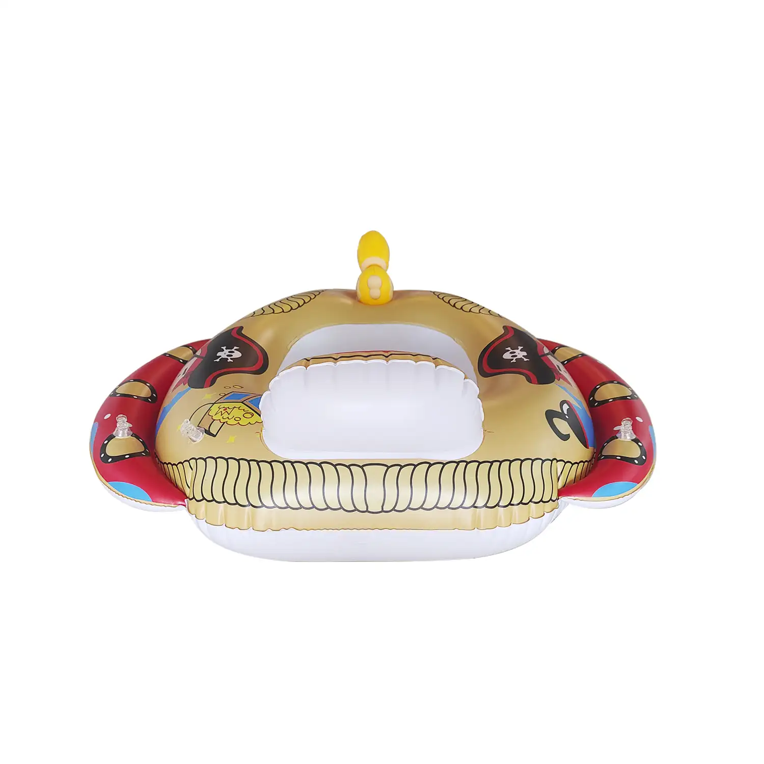 Flotador infantil con pistola de agua. Orificios para piernas. 76x70cm.