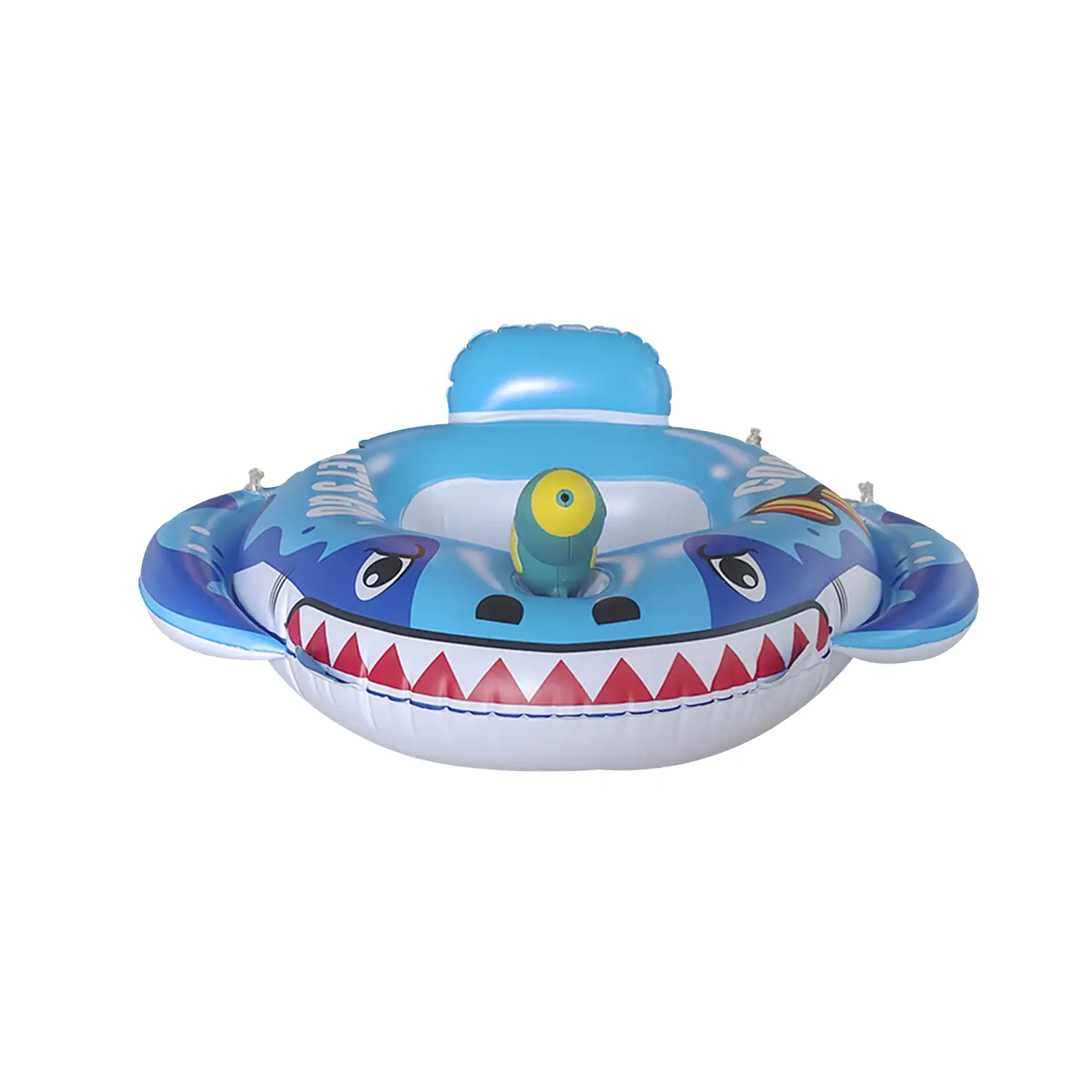 Flotador infantil con pistola de agua. Orificios para piernas. 76x70cm.