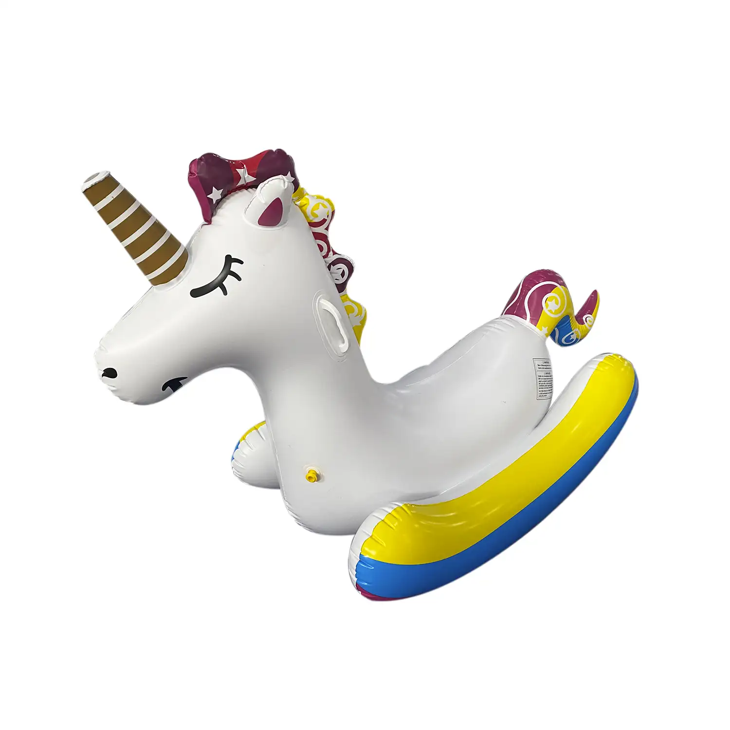 Sillón flotador infantil hinchable, diseño unicornio, dispara agua.