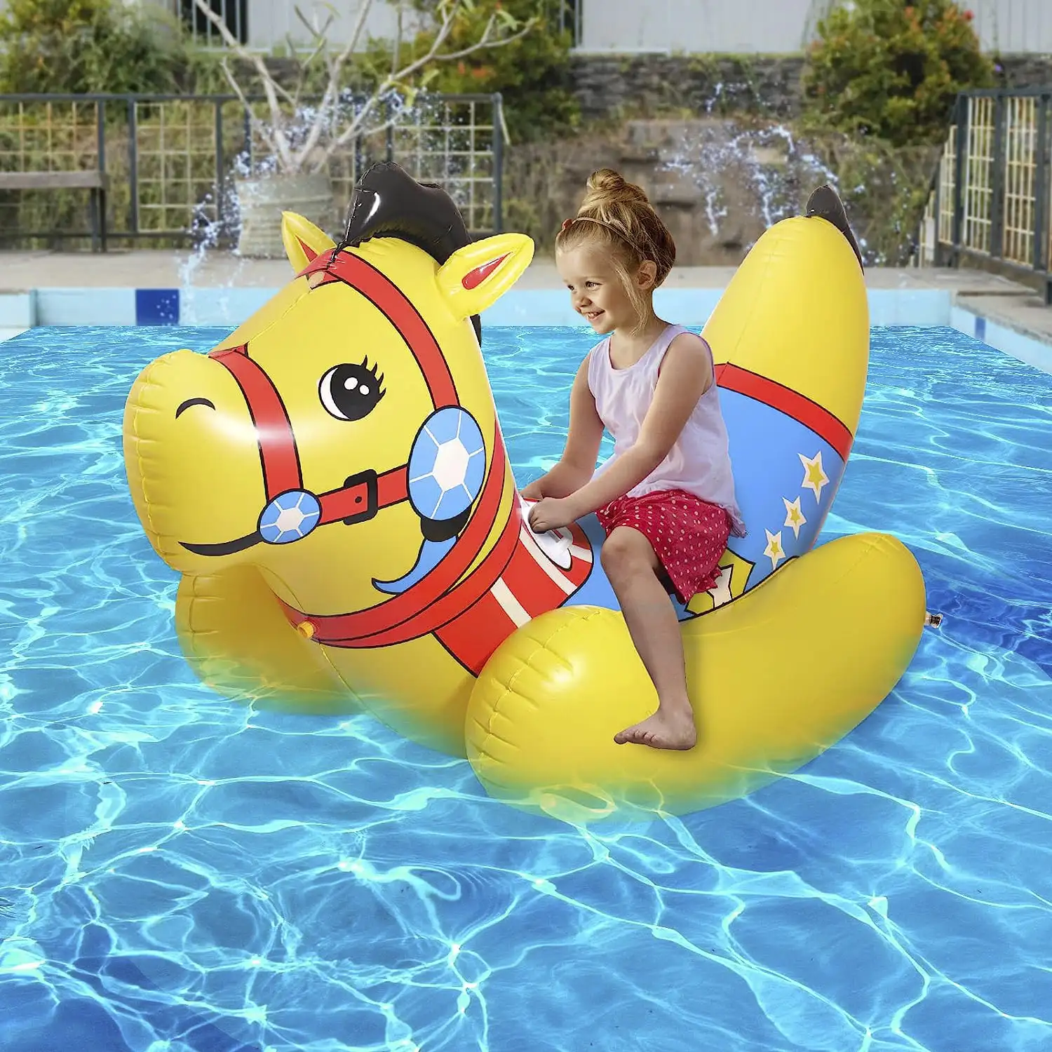 Flotador gigante con forma de caballo. 180x83cm.