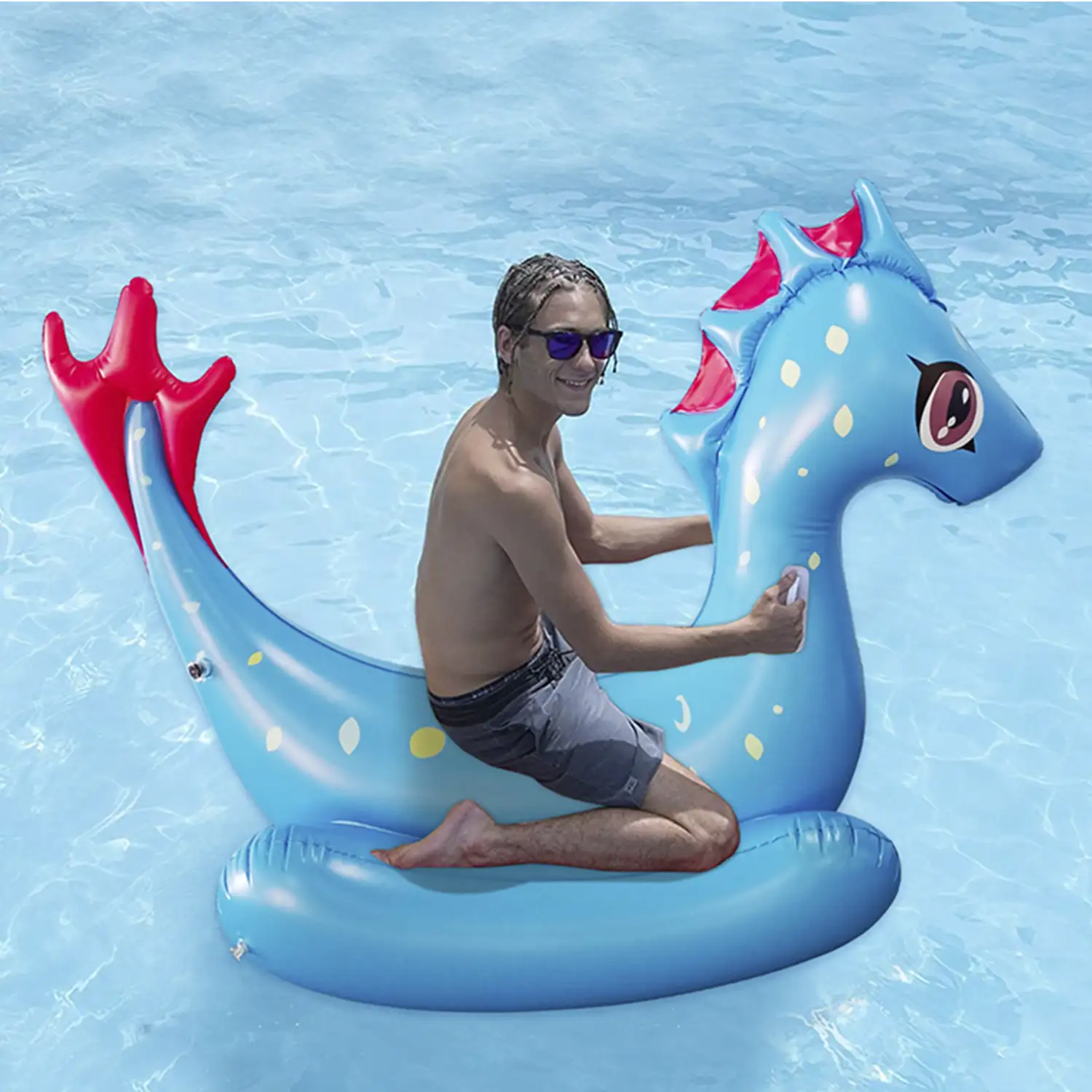 Flotador gigante con forma de dinosaurio. 165x125cm.