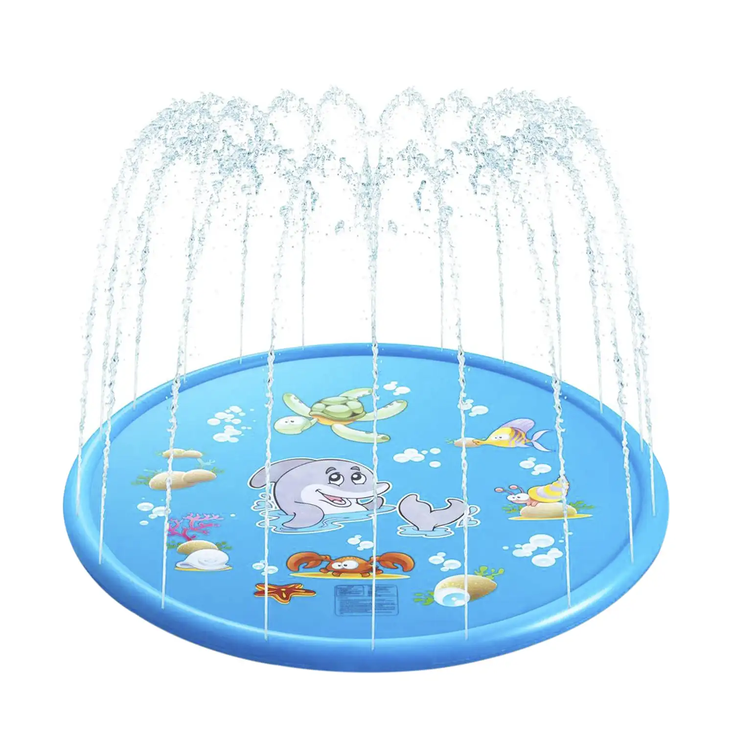 Splash Pad. Juguete inflable con aspersor de agua para jugar. 100cm de diámetro. Diseño delfín.