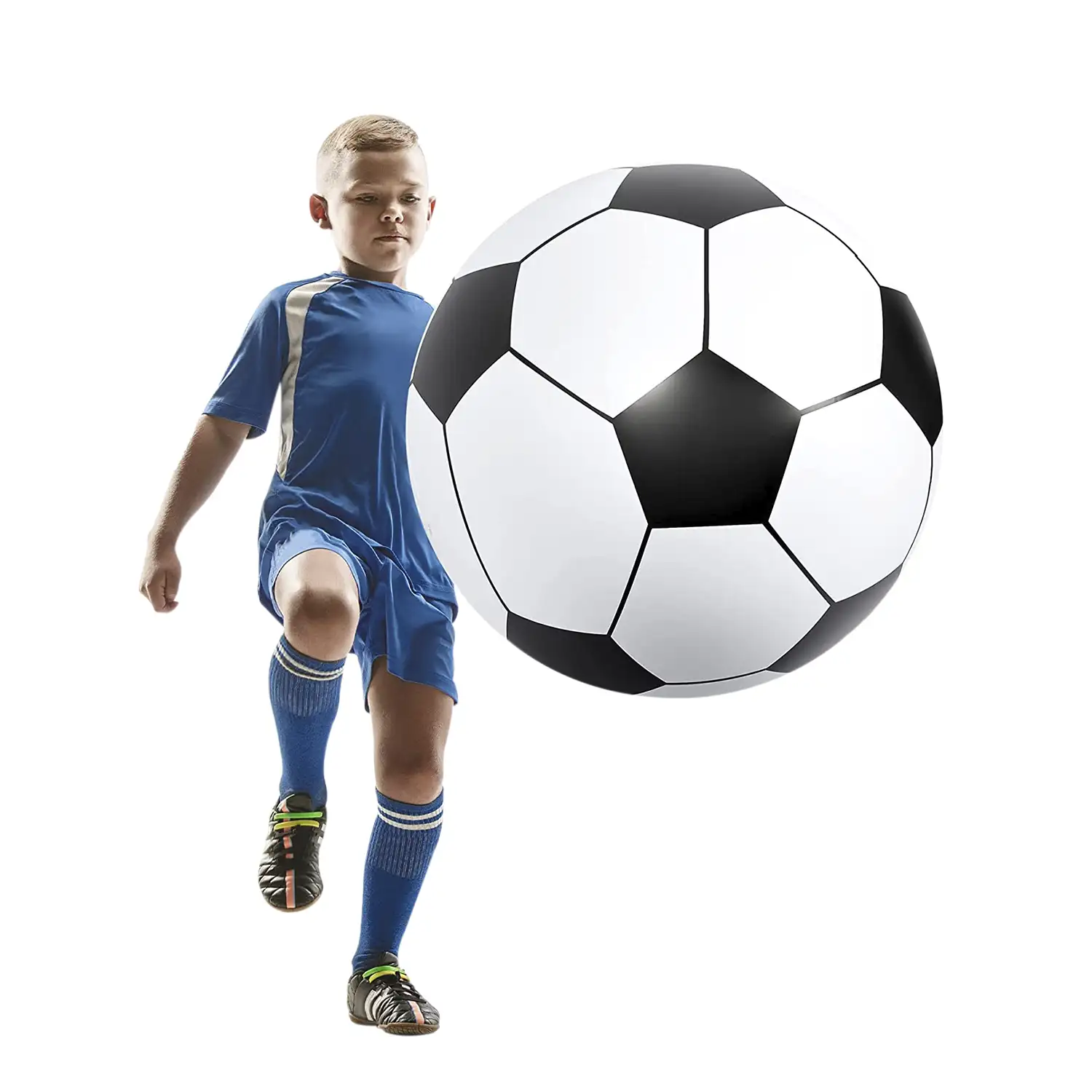 Balón de fútbol hinchable gigante de 100cm.