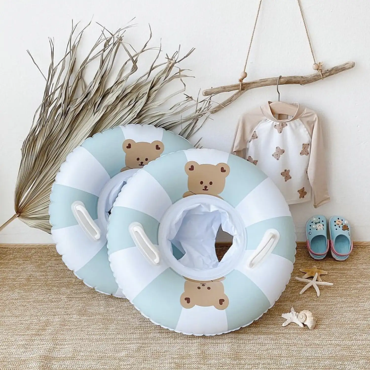 Flotador infantil redondo con asas, 60 cm.