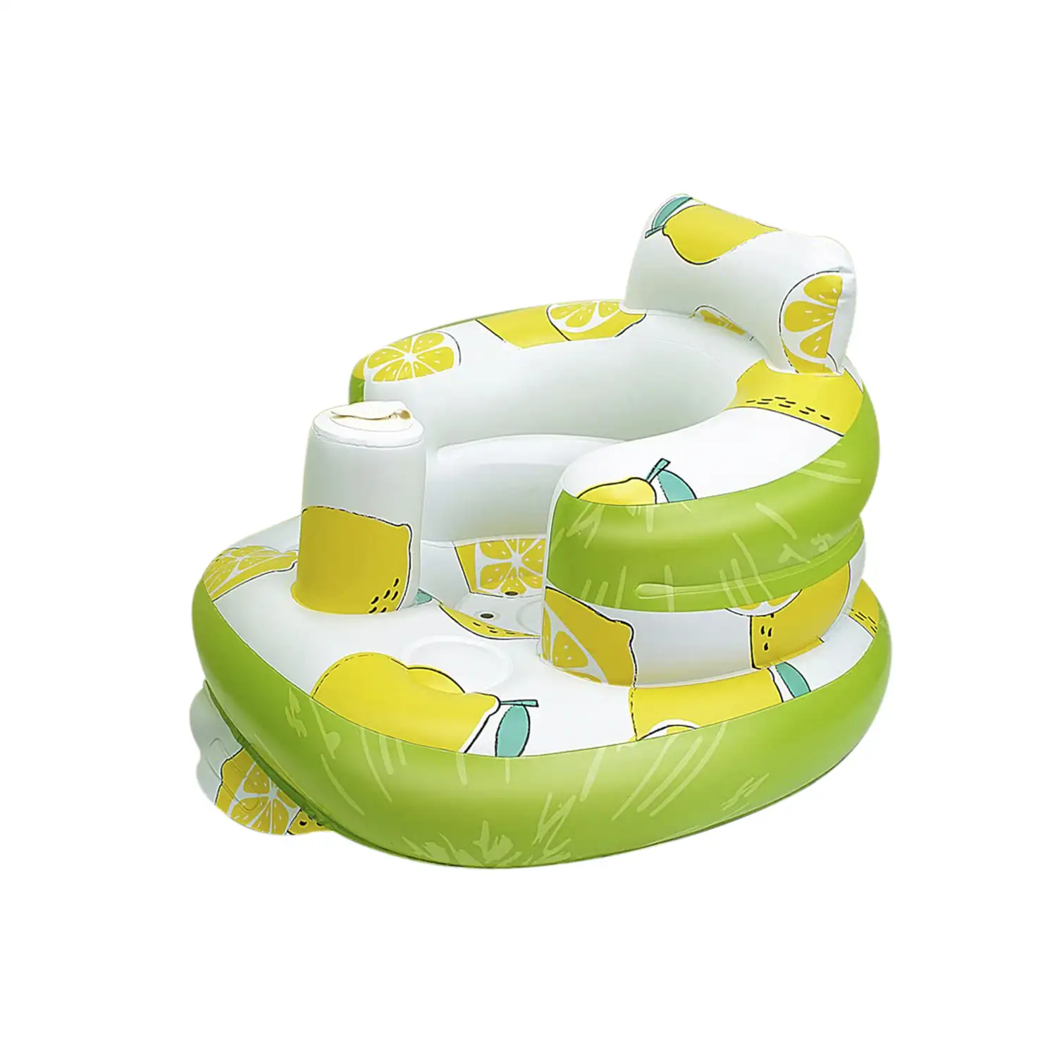 Silla hinchable para bebés, diseño limones.