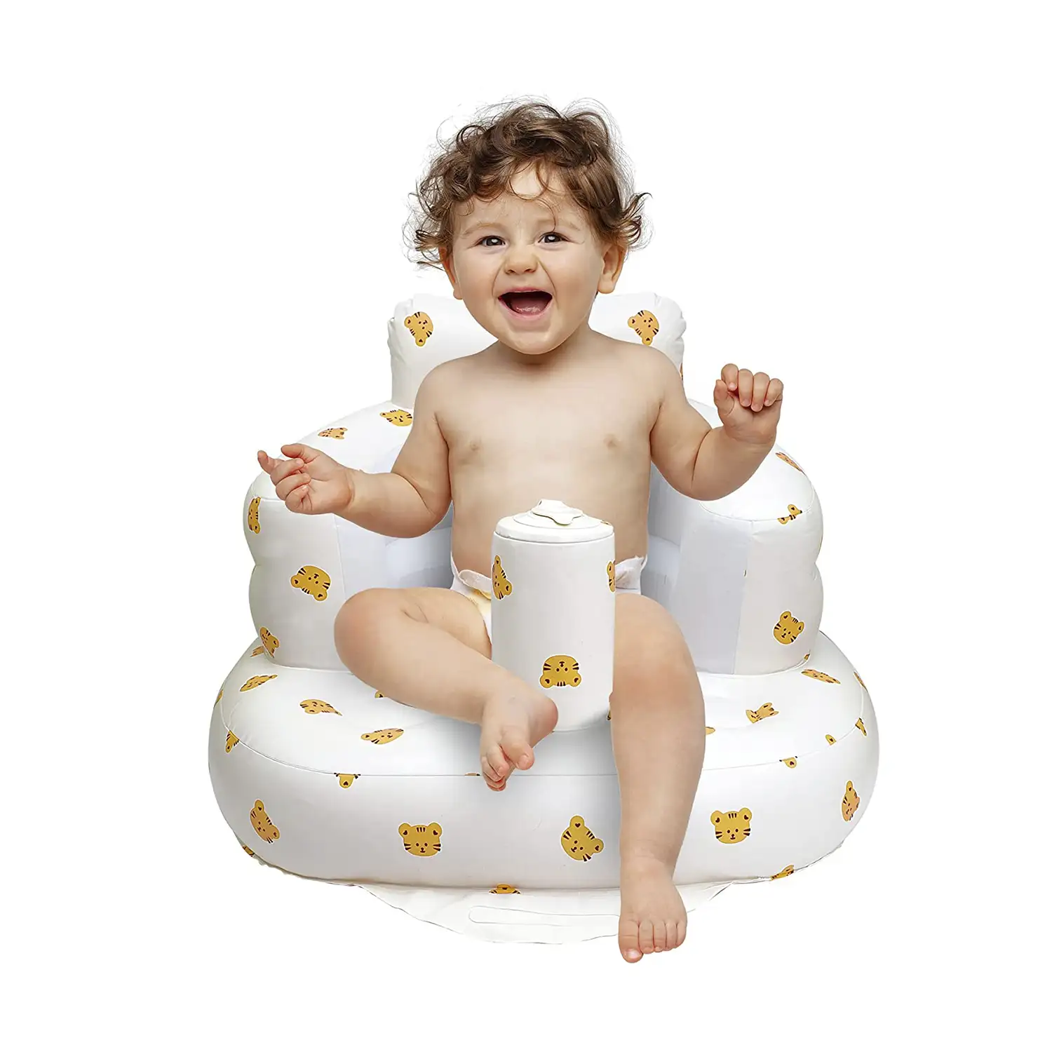 Silla hinchable para bebés, diseño tigres.