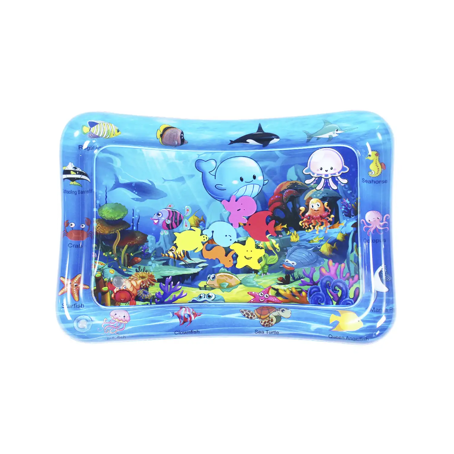 Colchoneta hinchable infantil diseño bajo el mar. 70x50cm.
